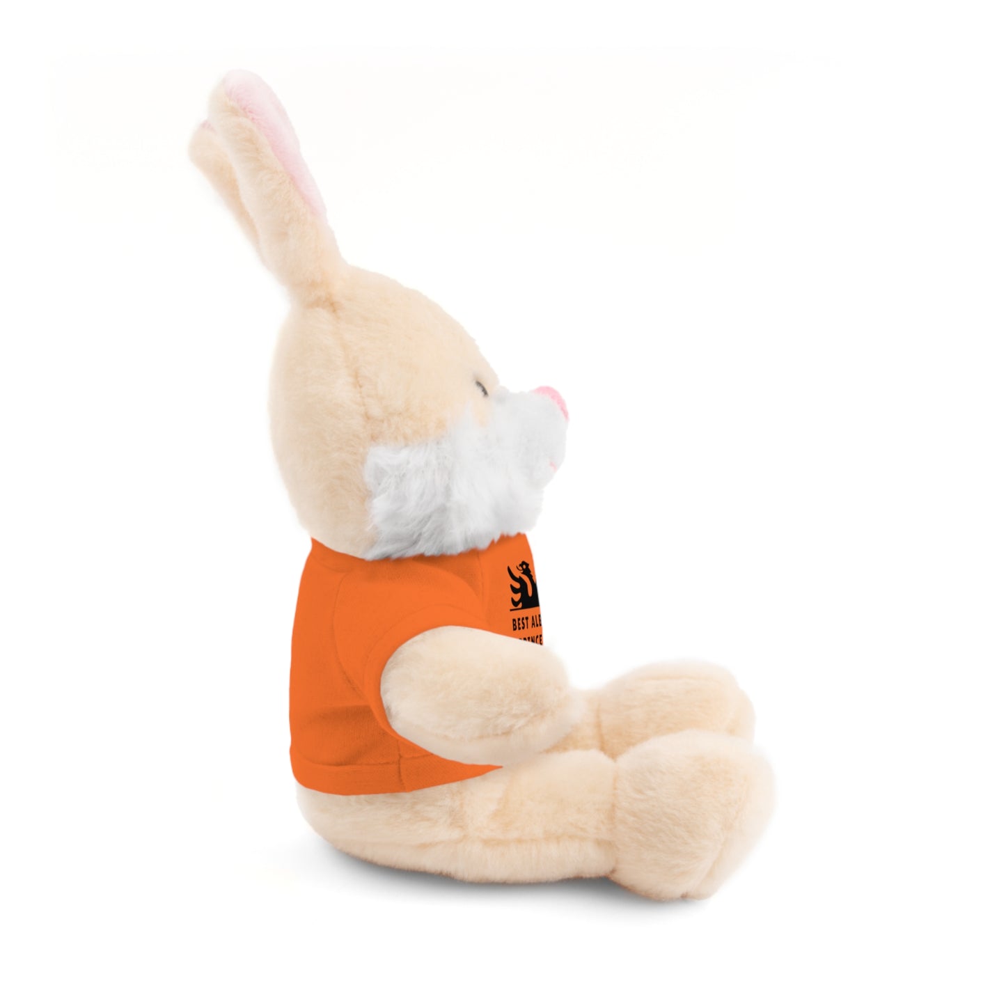 Best Albanian Prince Ever | Personalized 8" Plush Bunny | Multi-Color Custom Tee | Cute Gift for Kids