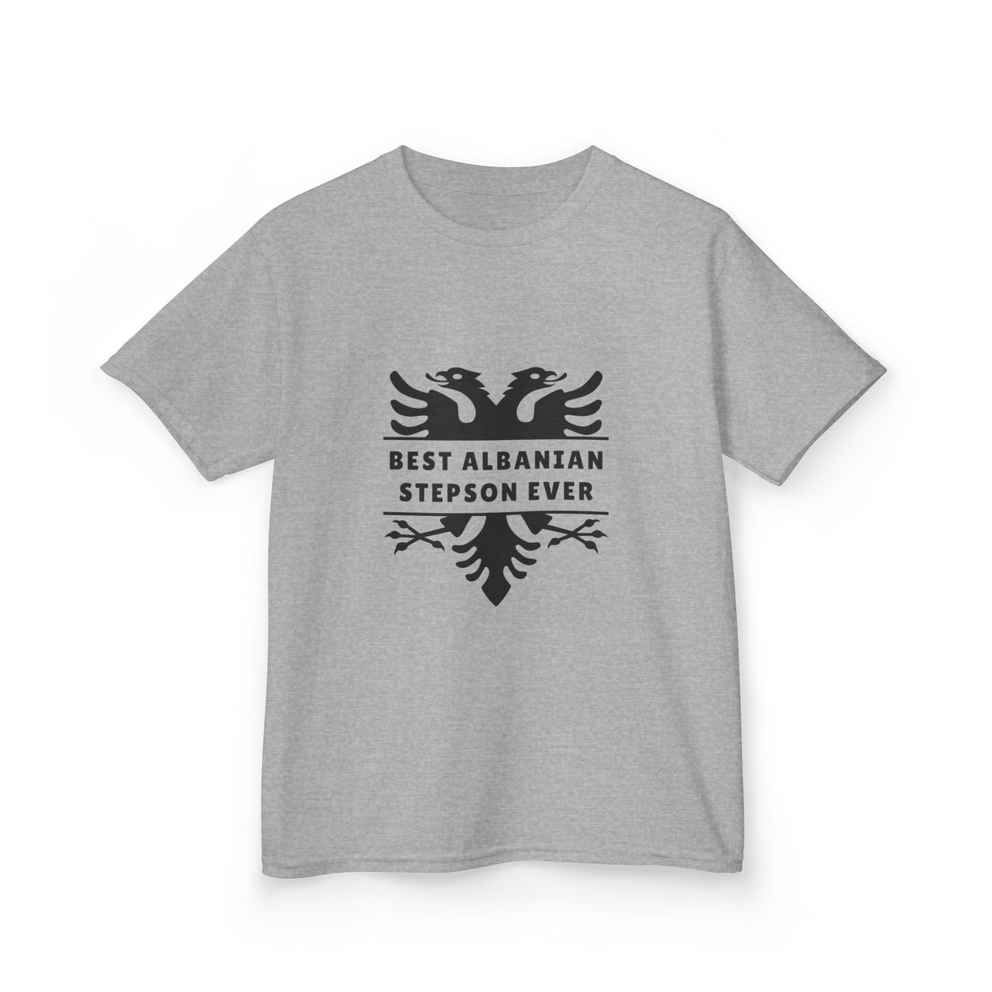 Best Albanian Stepson Ever – Kids/Youth Cotton T-Shirt Proud Heritage Tee | Gift from Stepparents | Family Bond & Cultural Pride Apparel