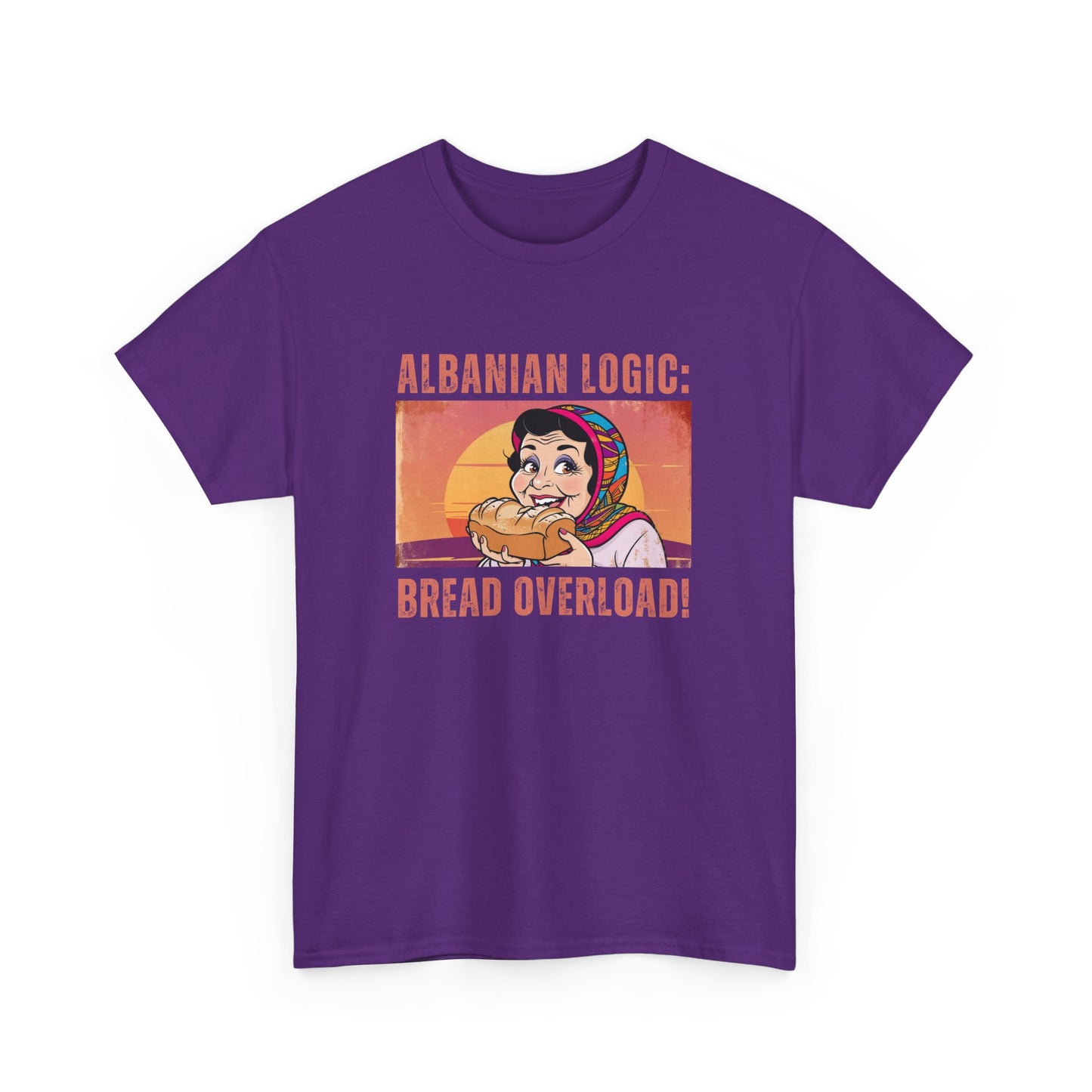 Albanian Logic: Bread Overload – Unisex Funny T-Shirt | Humor Tee for Foodies, Family & Everyday Laughs