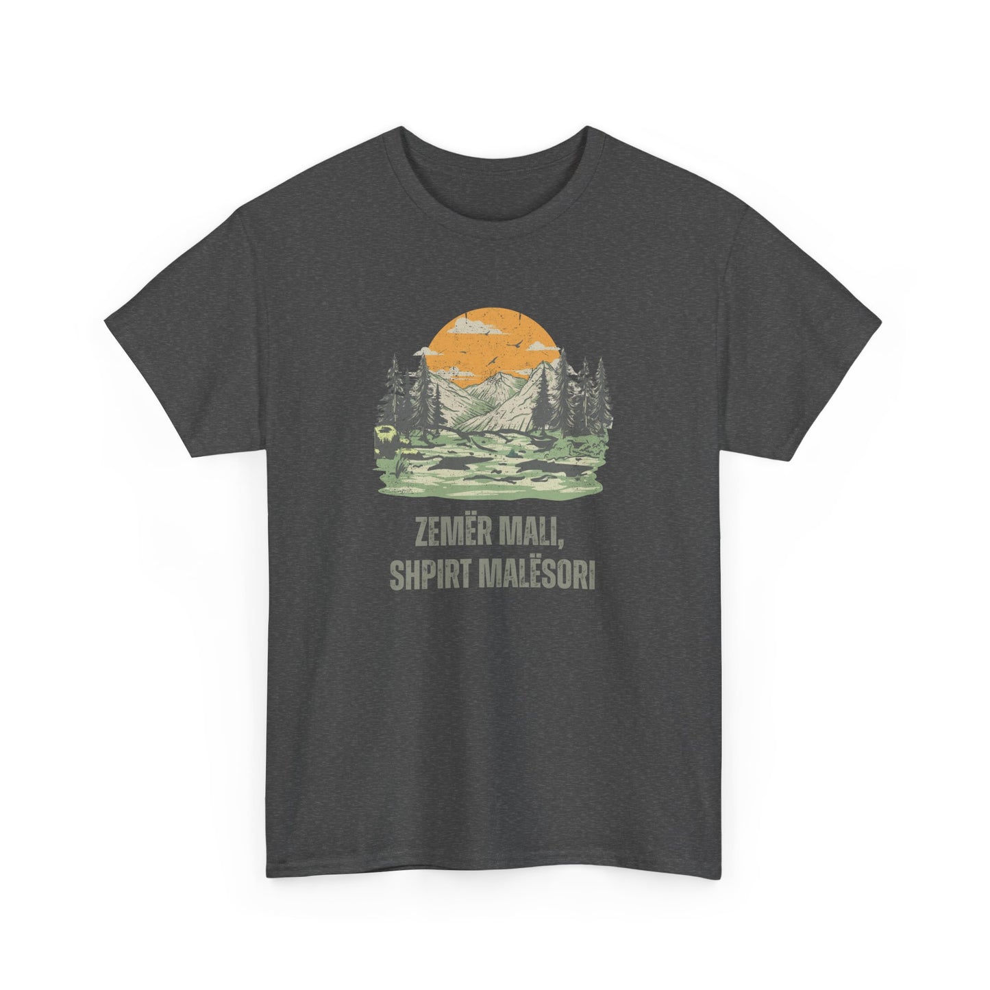 Zemër Mali, Shpirt Malësori – Mountain Heart, Highlander Soul | Albanian Pride T-Shirt
