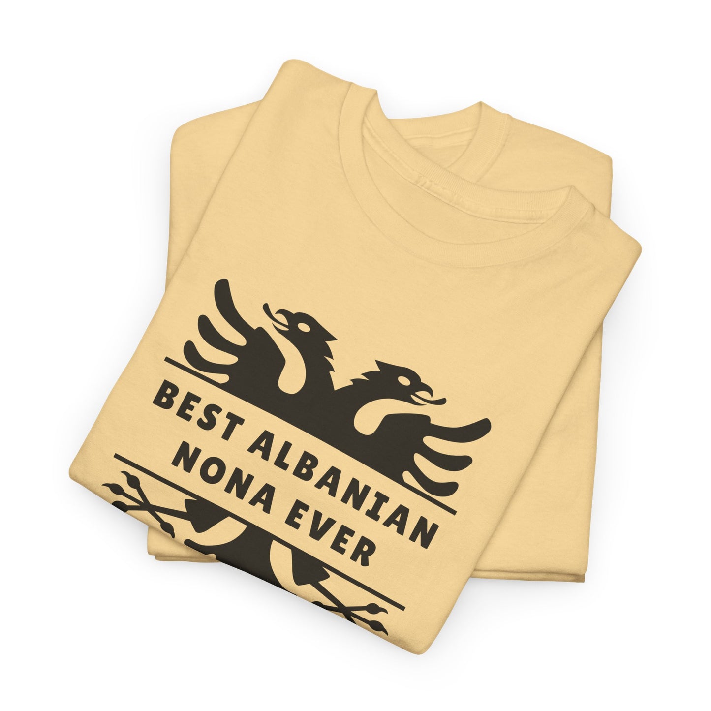 Best Albanian Nona Ever – Heavy Cotton T-Shirt Respect, Love & Legacy | Cultural Family Pride | Everyday Comfort with Meaning