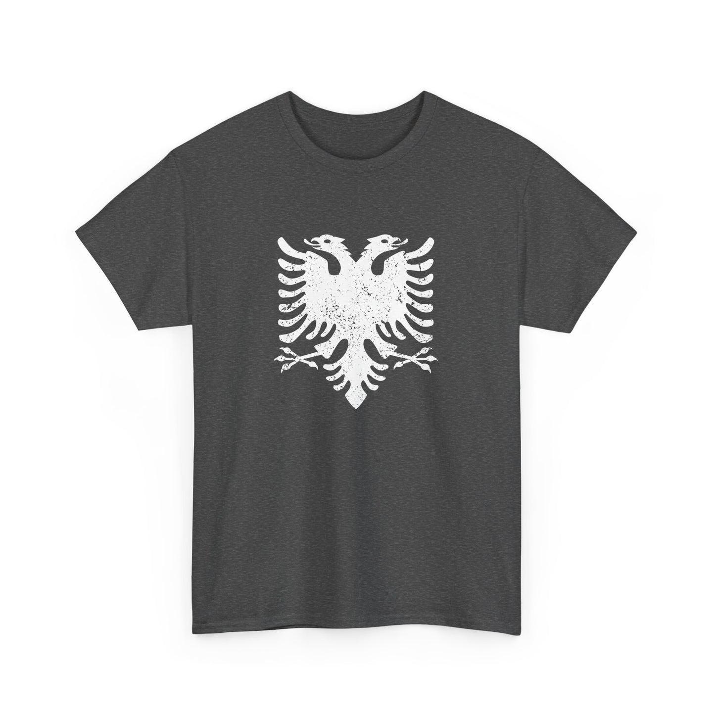 Stylish Unisex Distressed Albanian Eagle Tee – Heavy Cotton T-Shirt | Bold Heritage Wear for Everyday Style, Gifts & Festivals