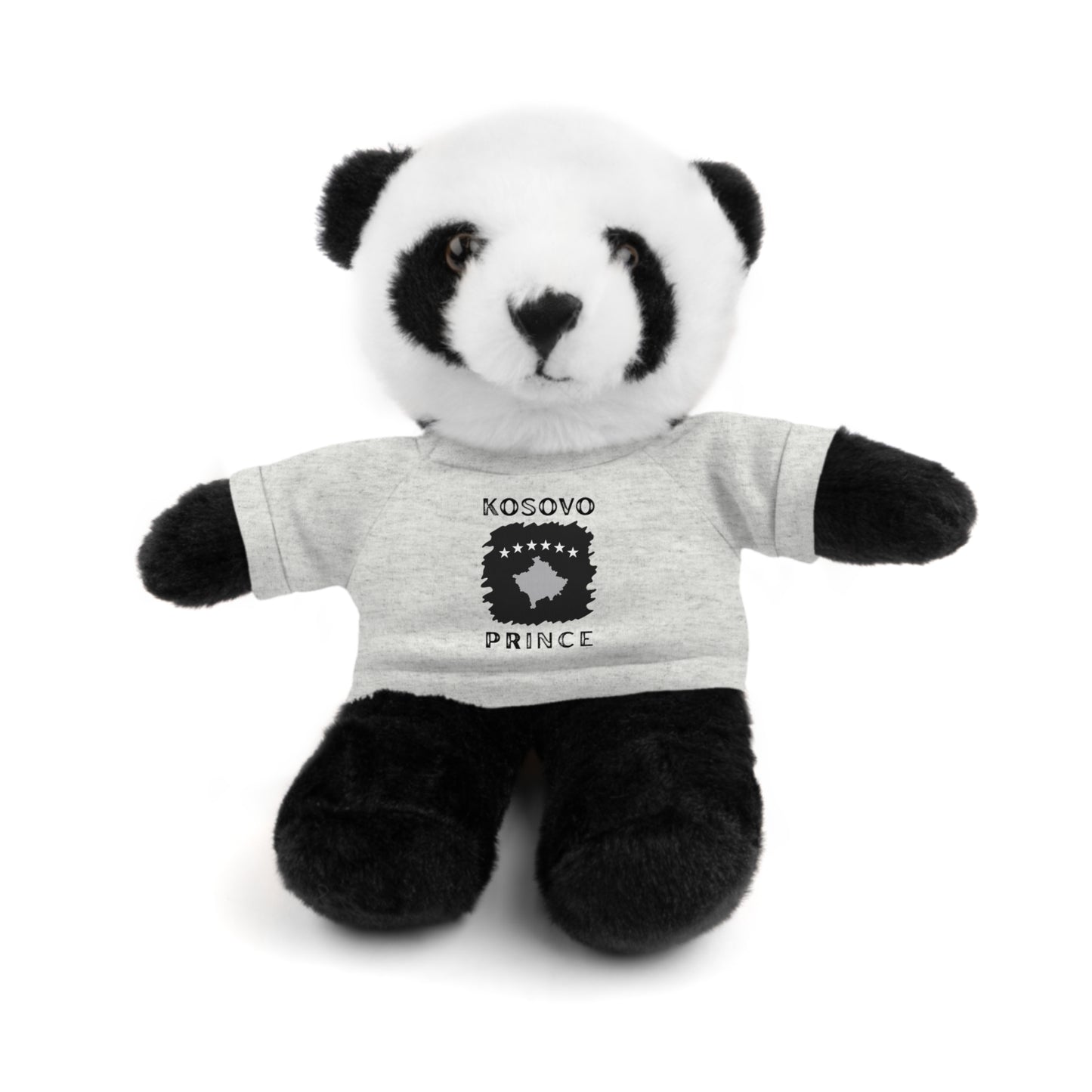 Kosovo Prince | 8" Plush Panda with Personalized Tee – Sweet & Snuggly Gift for Boys & Toddlers