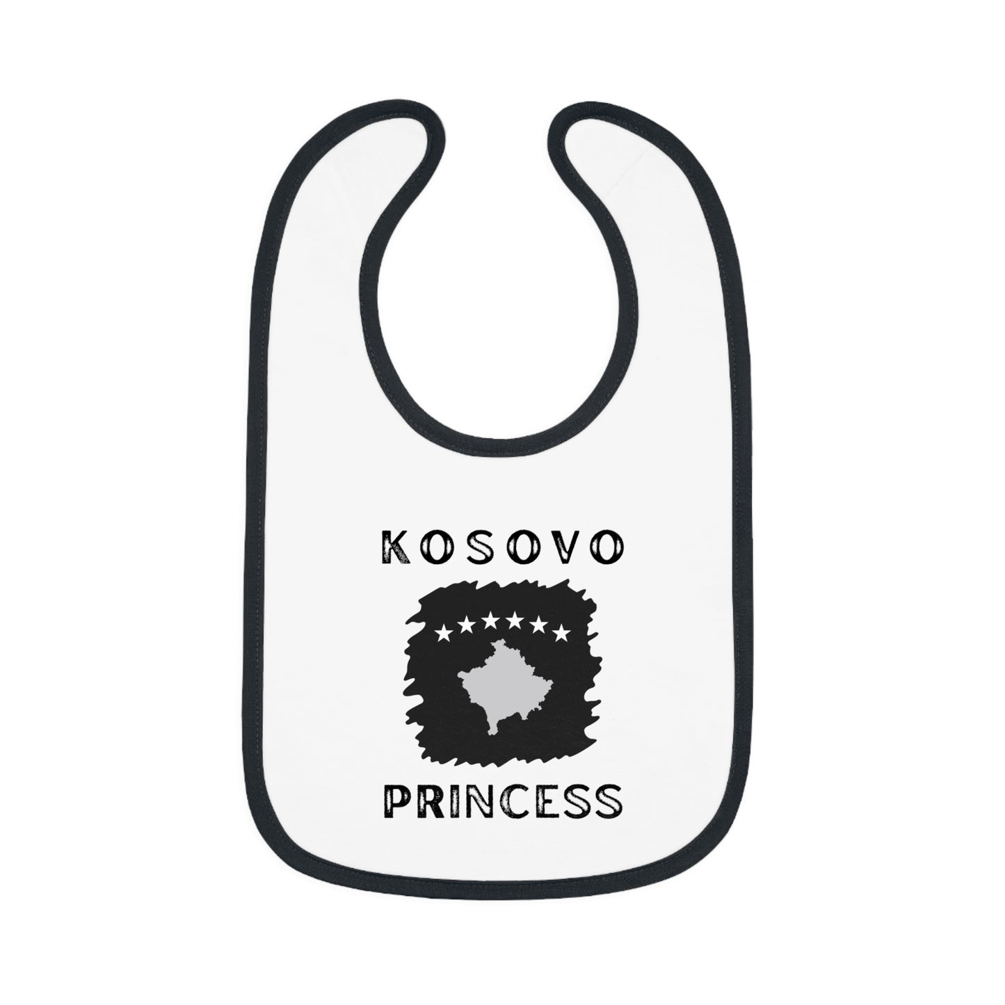 Kosovo Princess Baby Bib | Cute Jersey Bib for Baby Girls – Stylish & Unique Baby Shower Gift