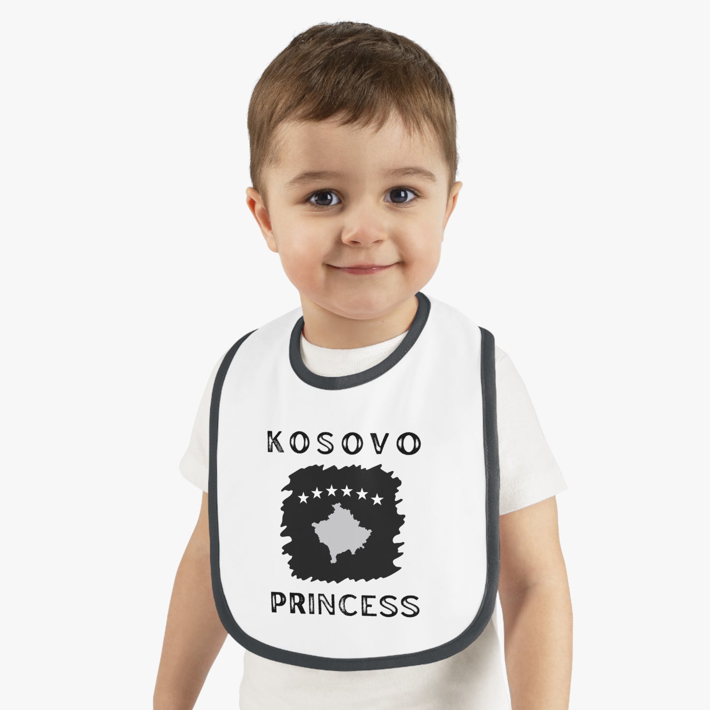 Kosovo Princess Baby Bib | Cute Jersey Bib for Baby Girls – Stylish & Unique Baby Shower Gift