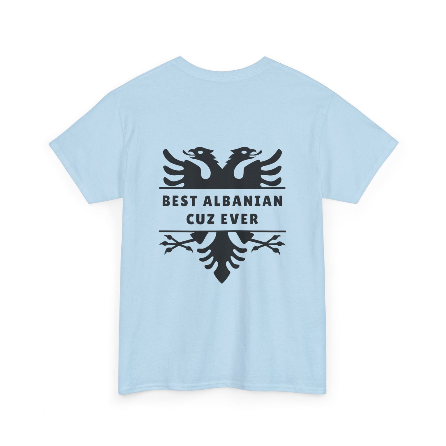 Best Albanian Cuz – Unisex Heavy Cotton T-Shirt Casual Heritage Tee | Cool Family Vibes | Proud Albanian Identity