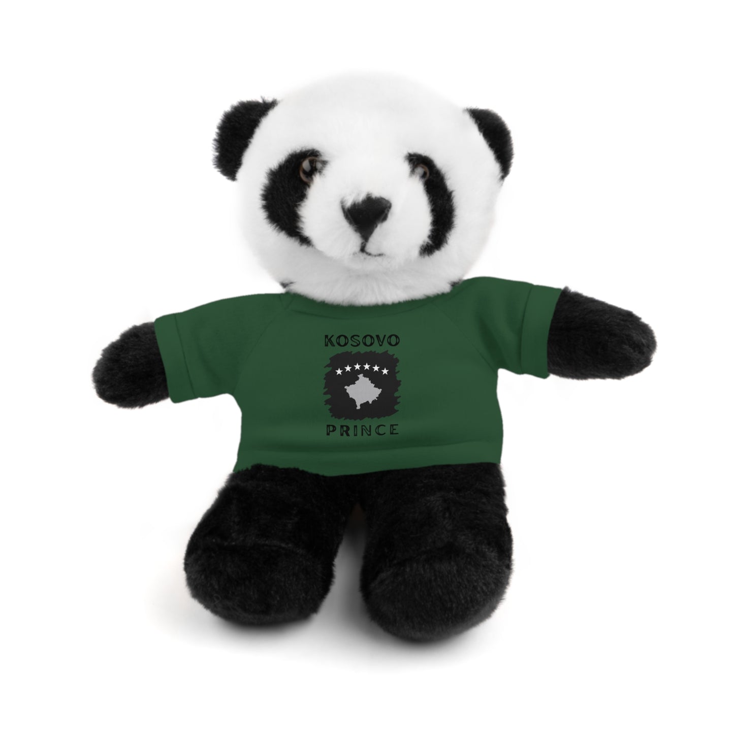 Kosovo Prince | 8" Plush Panda with Personalized Tee – Sweet & Snuggly Gift for Boys & Toddlers