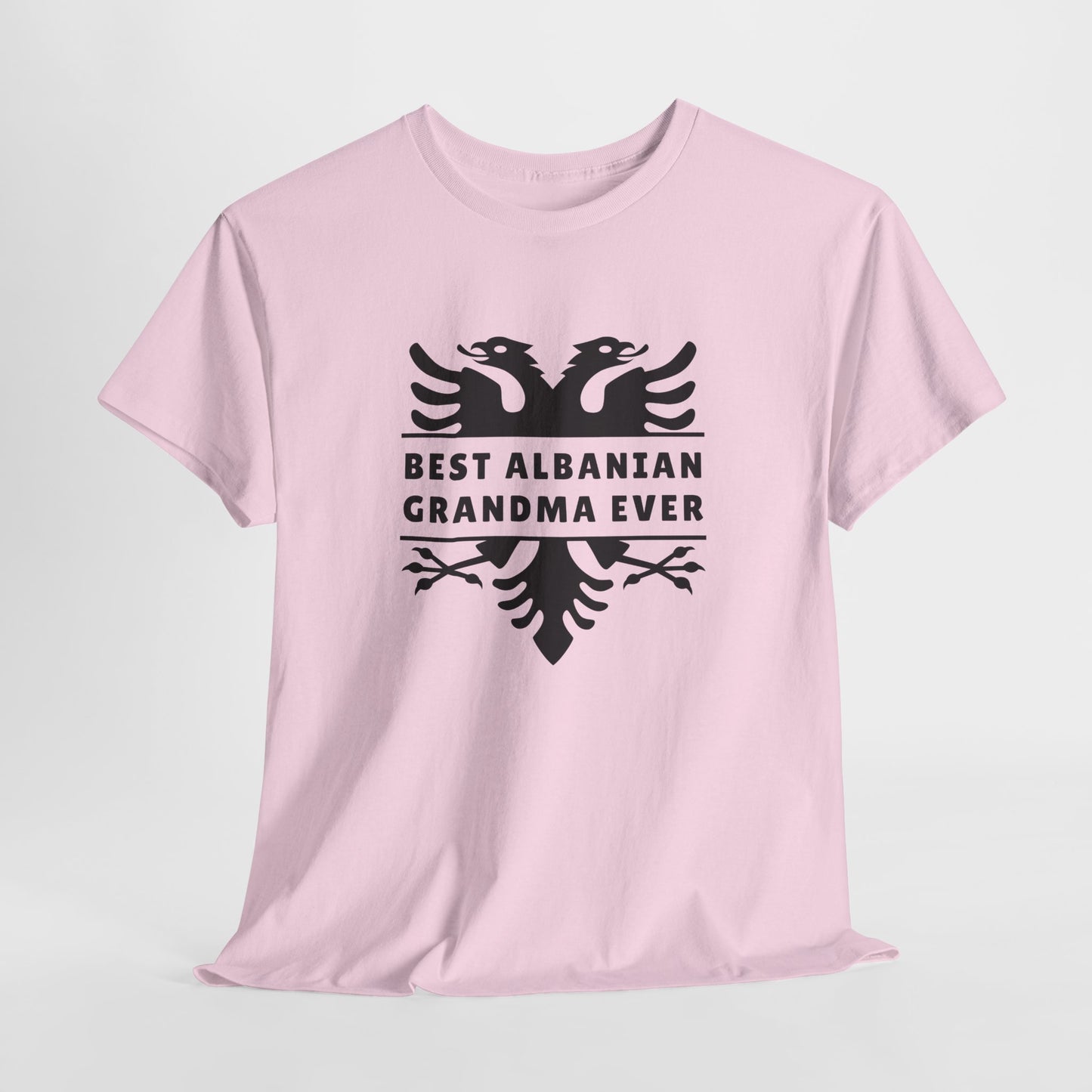 Best Albanian Grandma Ever – Unisex Heavy Cotton T-Shirt Heritage with Heart | Gift for Grandma | Proud Albanian Family Wear