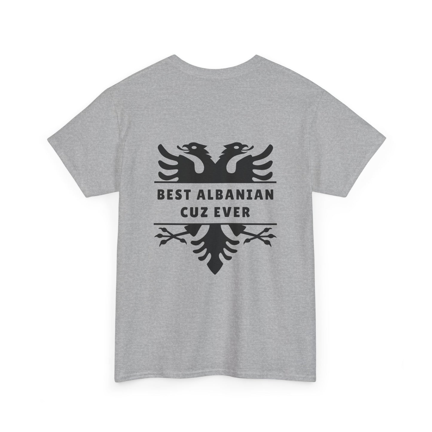 Best Albanian Cuz – Unisex Heavy Cotton T-Shirt Casual Heritage Tee | Cool Family Vibes | Proud Albanian Identity