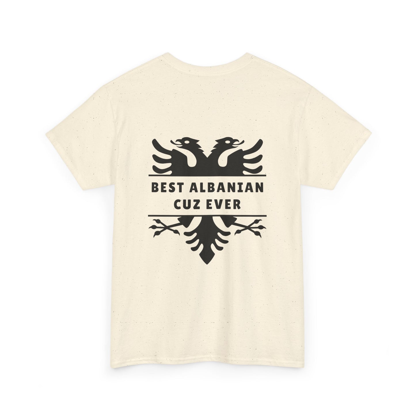 Best Albanian Cuz – Unisex Heavy Cotton T-Shirt Casual Heritage Tee | Cool Family Vibes | Proud Albanian Identity