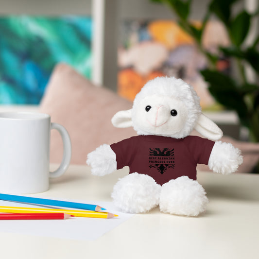 Best Albanian Princess Ever| Personalized 8" Plush Sheep with Custom Tee | Soft Gift for Kids & Babies