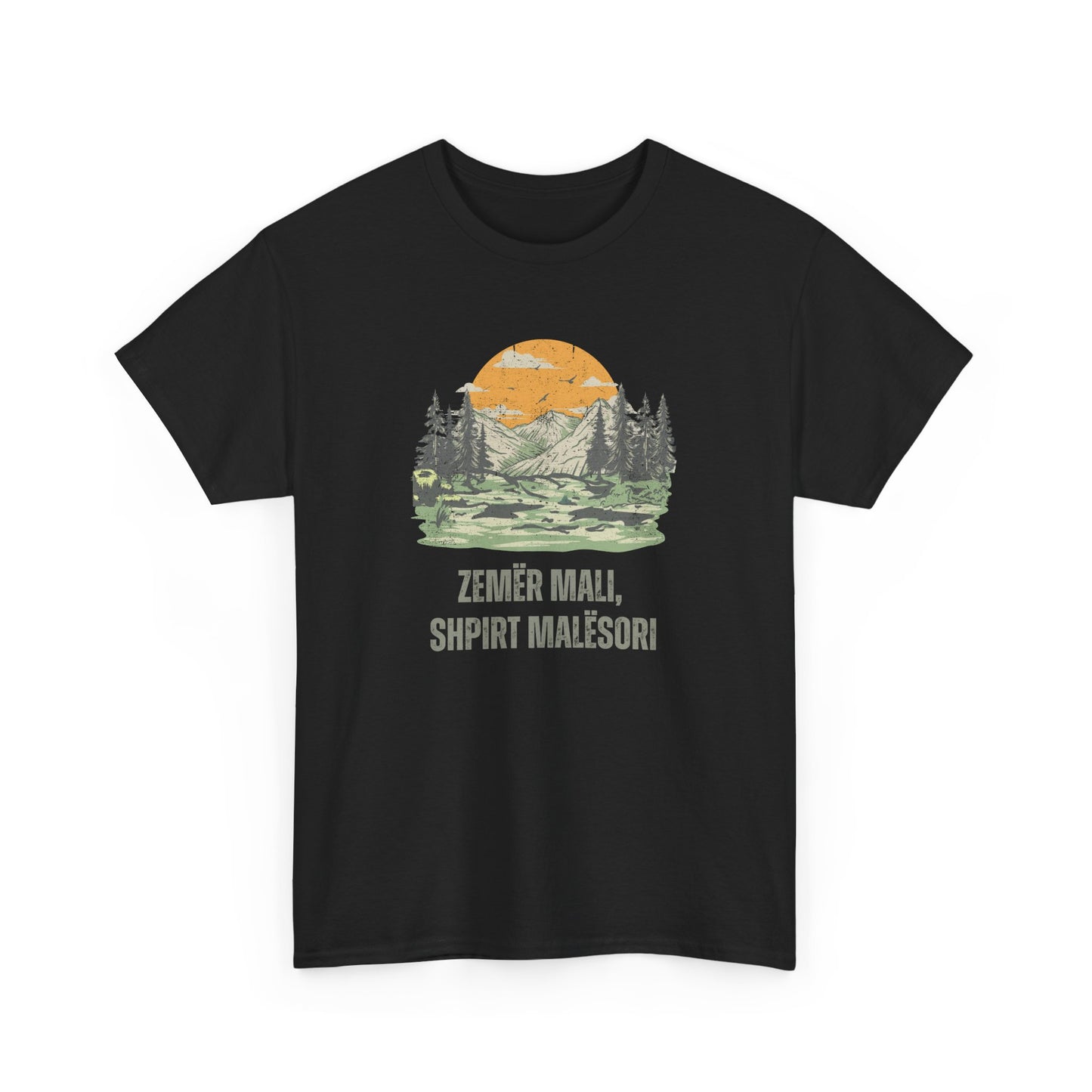 Zemër Mali, Shpirt Malësori – Mountain Heart, Highlander Soul | Albanian Pride T-Shirt
