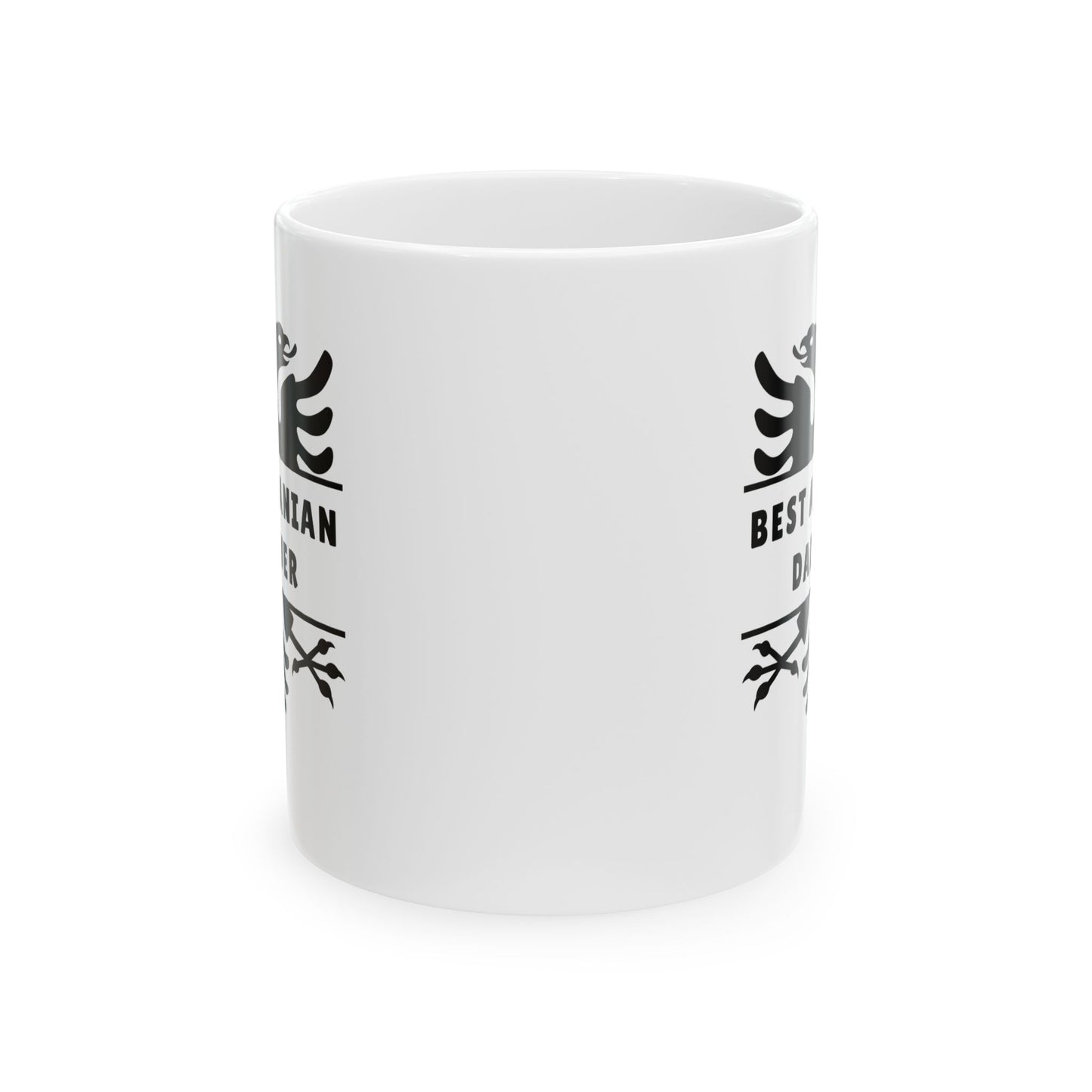 Best Albanian Dad Ever – 11oz Ceramic Mug Patriotic Coffee Cup | Father's Day Gift | Albanian Eagle Design