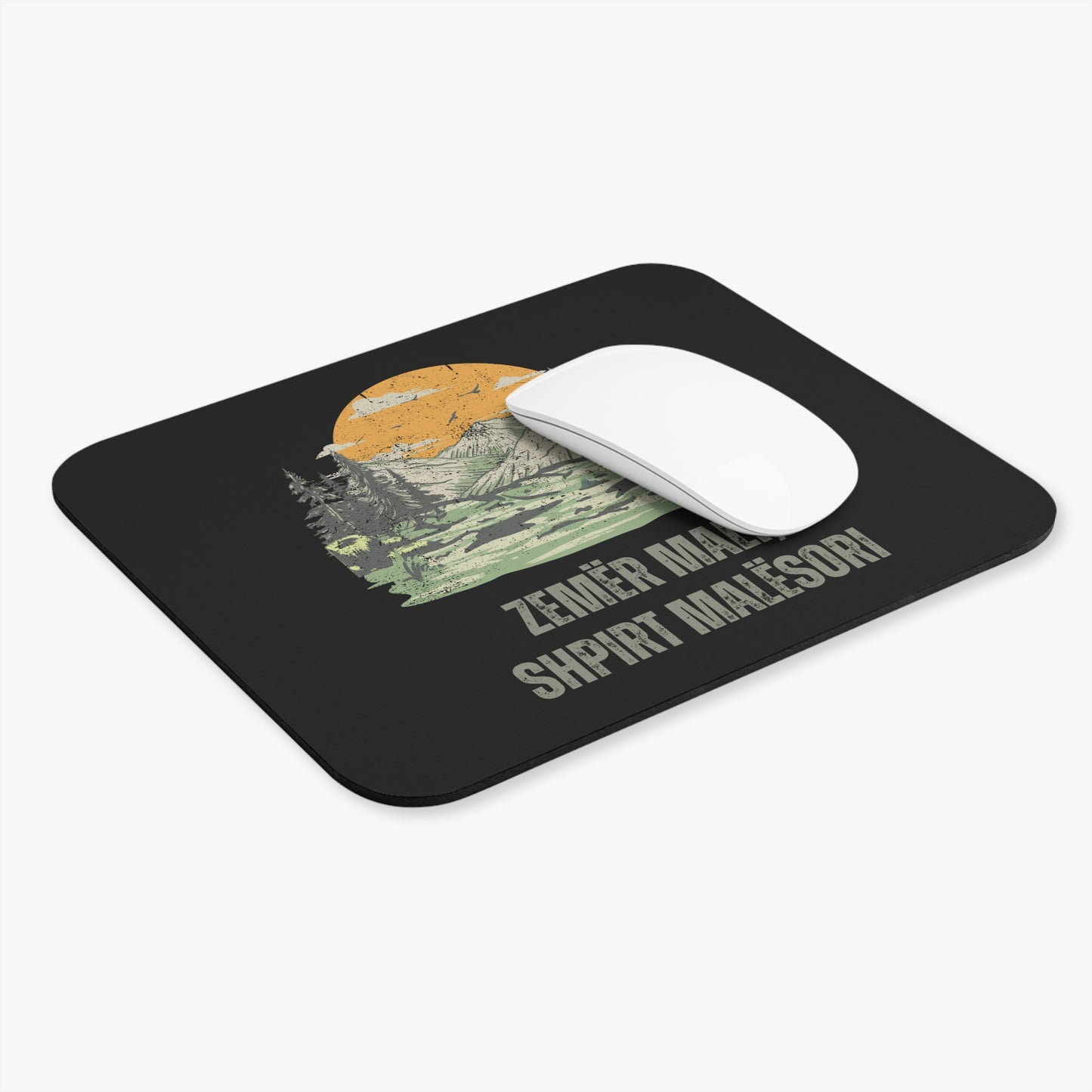 Zemër Mali, Shpirt Malësori Mouse Pad Albanian Pride Desk Accessory | Gift for Dads & Men | Bold Office Decor