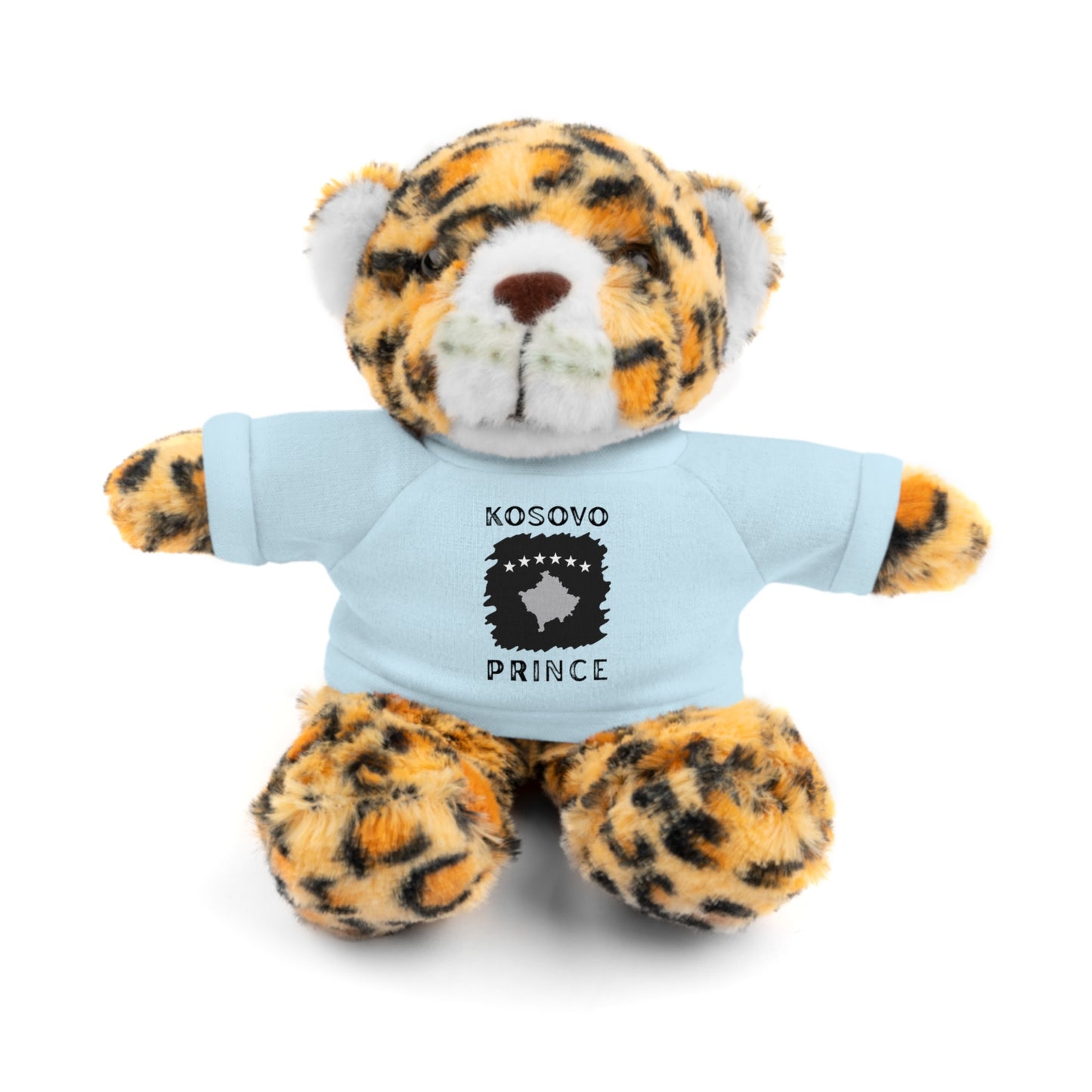 Kosovo Prince | 8" Plush Jaguar with Personalized Tee – Bold & Soft Gift for Boys & Toddlers