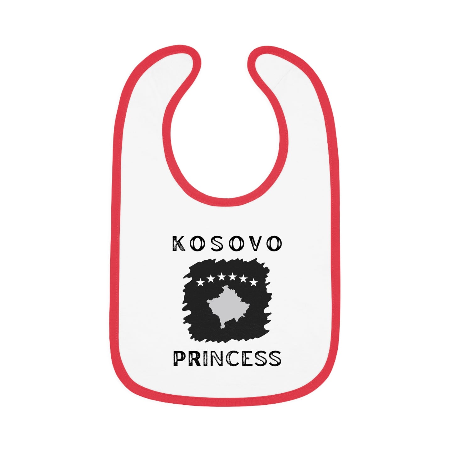 Kosovo Princess Baby Bib | Cute Jersey Bib for Baby Girls – Stylish & Unique Baby Shower Gift