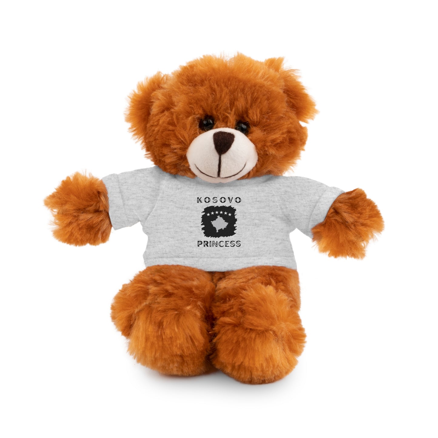 Kosovo Princess | 8" Teddy Bear with Personalized Tee – Cute Plush Gift for Kids & Toddlers