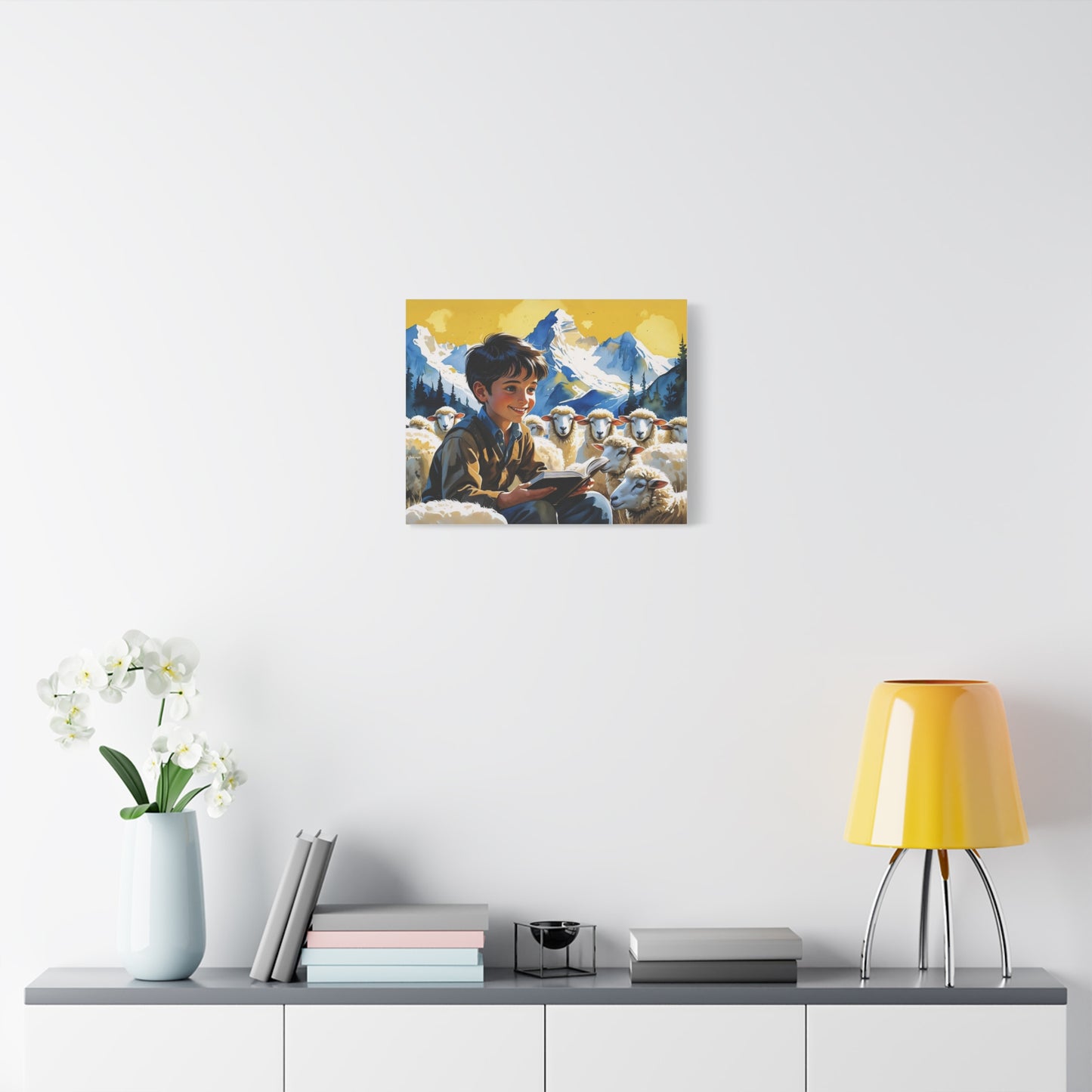 Labeat in the Shar Mountains – Watercolor Style Portrait of an Albanian Shepherd Boy in Kosovo’s Colors