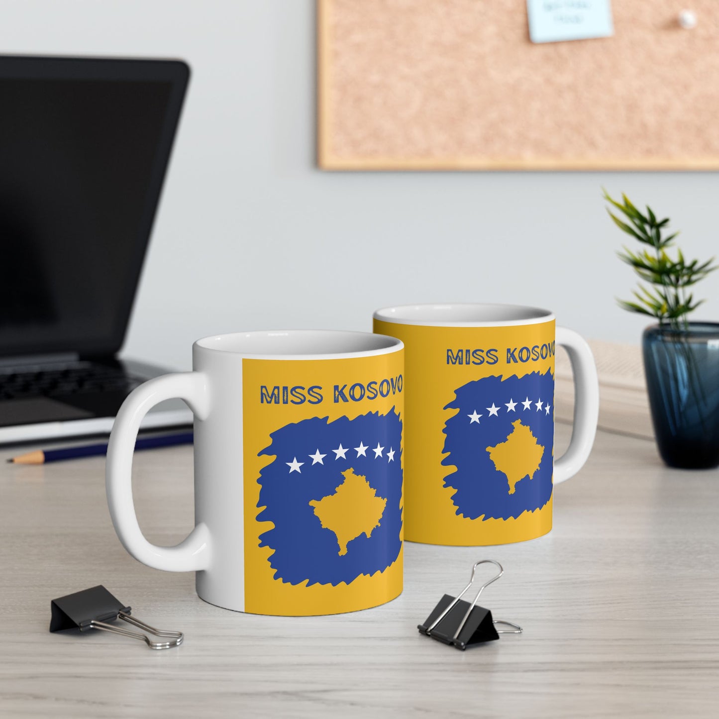 Miss Kosovo Flag Ceramic Mug – Unique 11oz Coffee Cup for Patriots | Perfect Holiday Gift & Home Decor