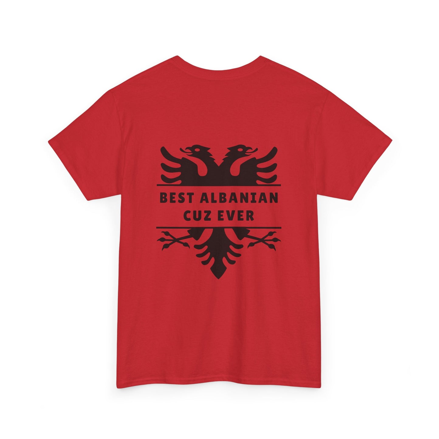 Best Albanian Cuz – Unisex Heavy Cotton T-Shirt Casual Heritage Tee | Cool Family Vibes | Proud Albanian Identity