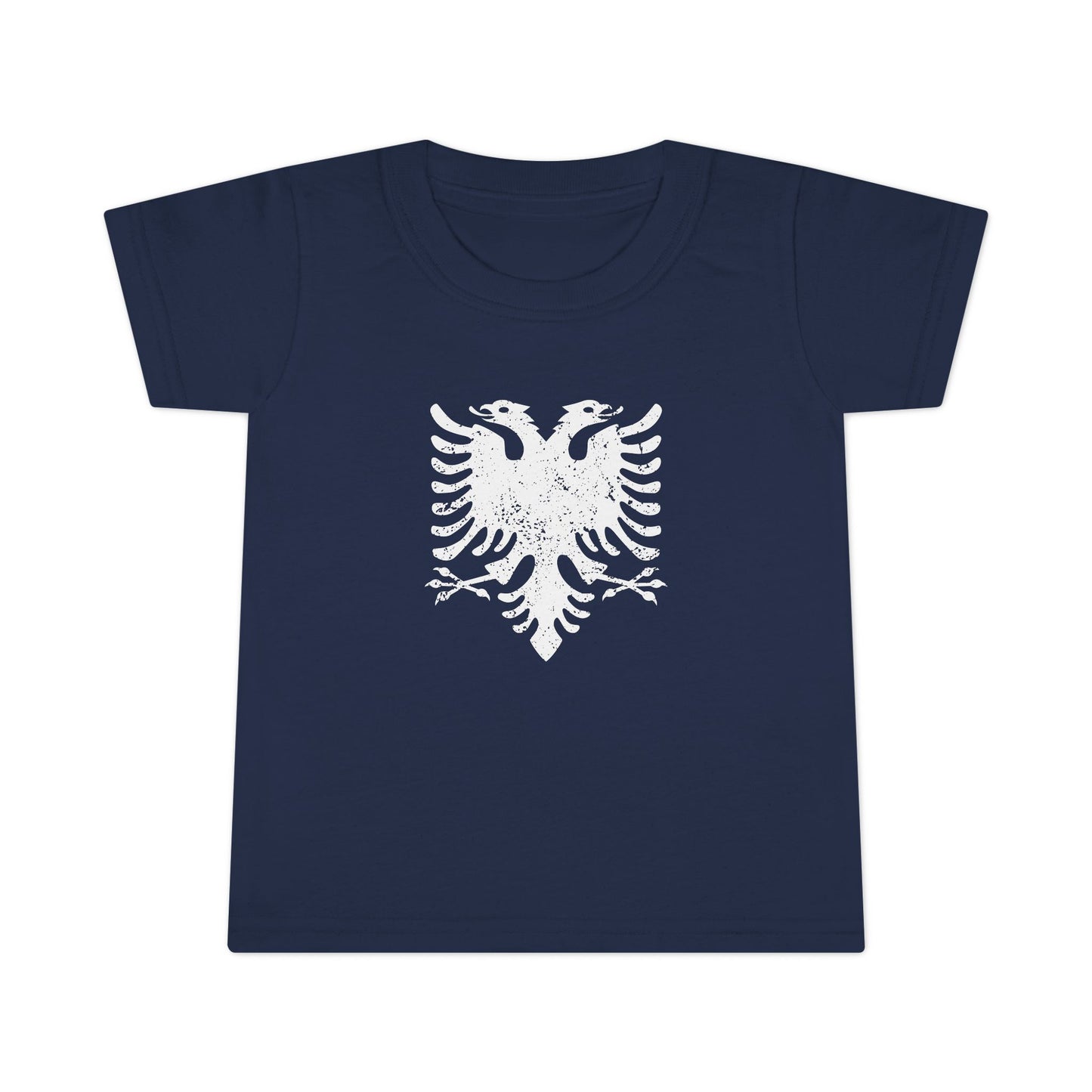 Toddler White Eagle Graphic Tee – Soft Cotton Shirt | Distressed Eagle Design for Boys & Girls, Heritage-Inspired Kidswear