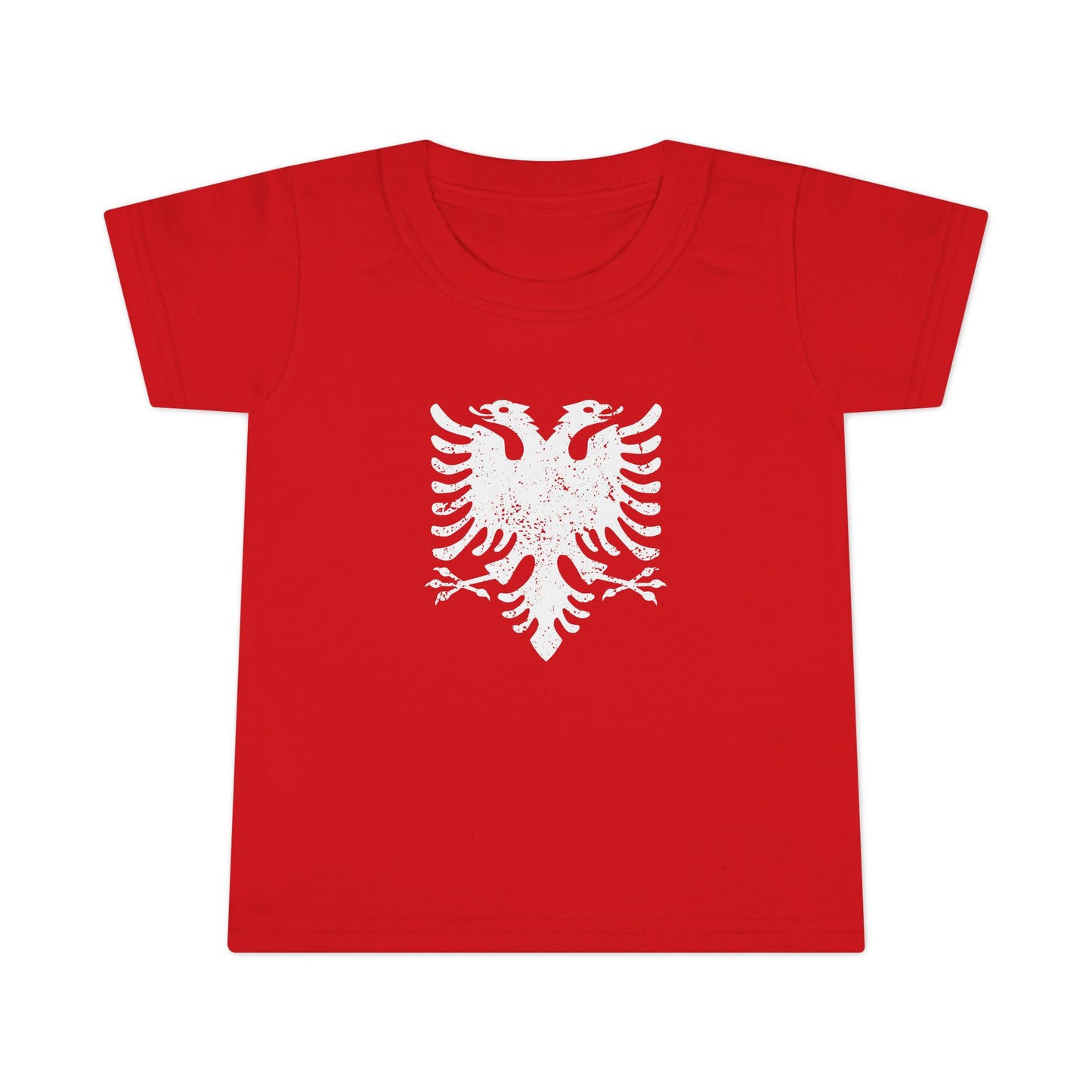 Toddler White Eagle Graphic Tee – Soft Cotton Shirt | Distressed Eagle Design for Boys & Girls, Heritage-Inspired Kidswear