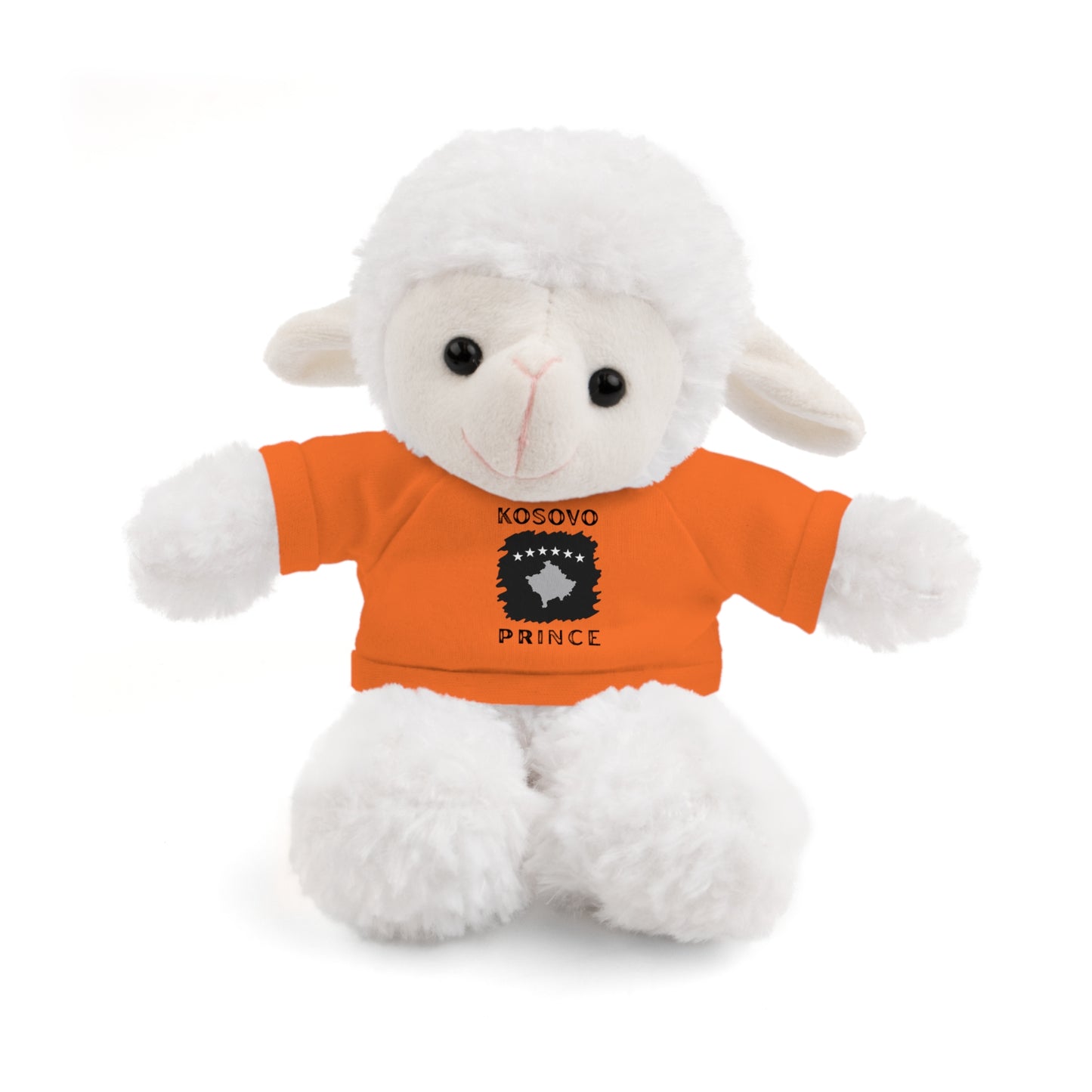 Kosovo Prince | 8" Plush Sheep with Personalized Tee – Soft & Gentle Gift for Boys & Toddlers