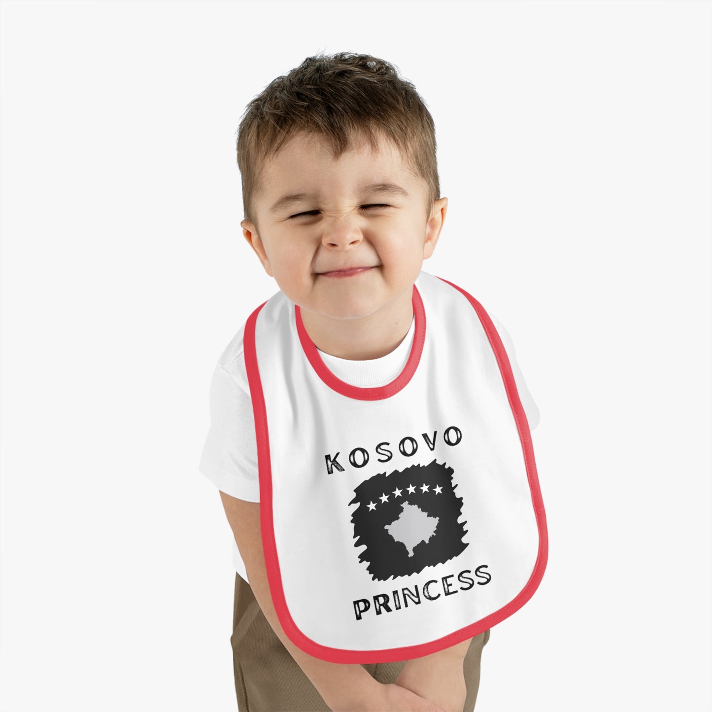 Kosovo Princess Baby Bib | Cute Jersey Bib for Baby Girls – Stylish & Unique Baby Shower Gift