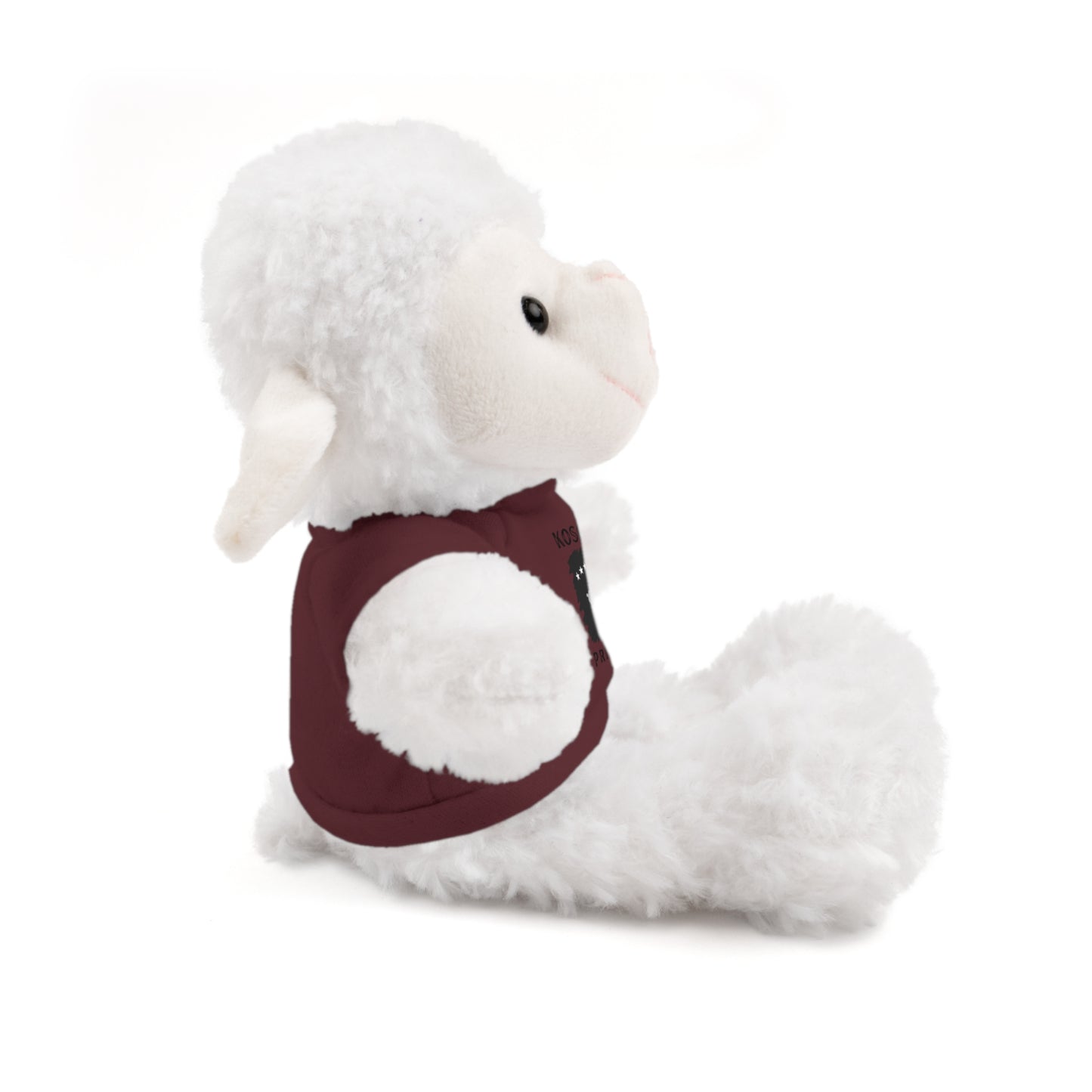 Kosovo Prince | 8" Plush Sheep with Personalized Tee – Soft & Gentle Gift for Boys & Toddlers