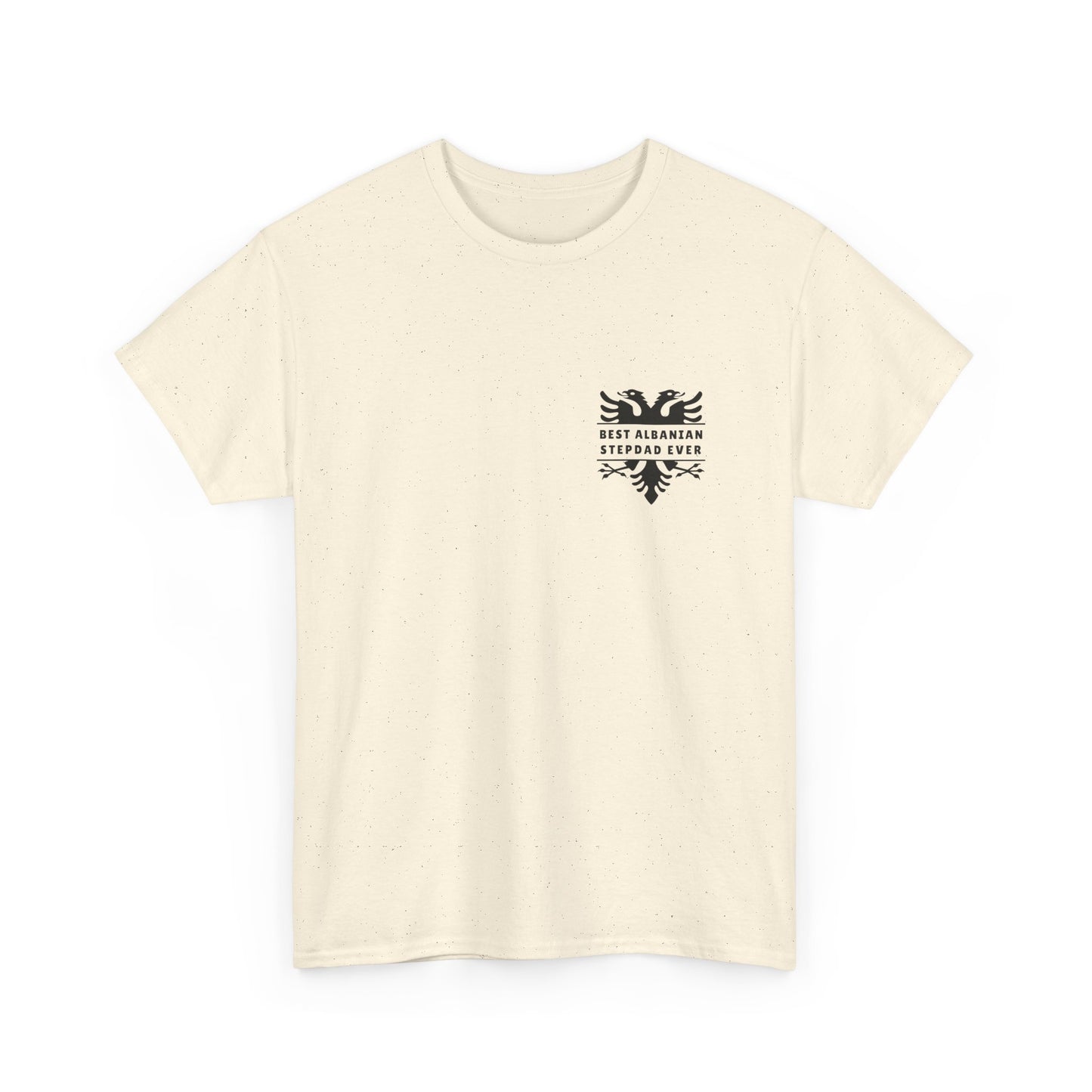 Best Albanian Stepdad Ever – Dual-Sided T-Shirt | Albanian Eagle Pride Tee | Gift for Stepfathers | Multiple Colors Available