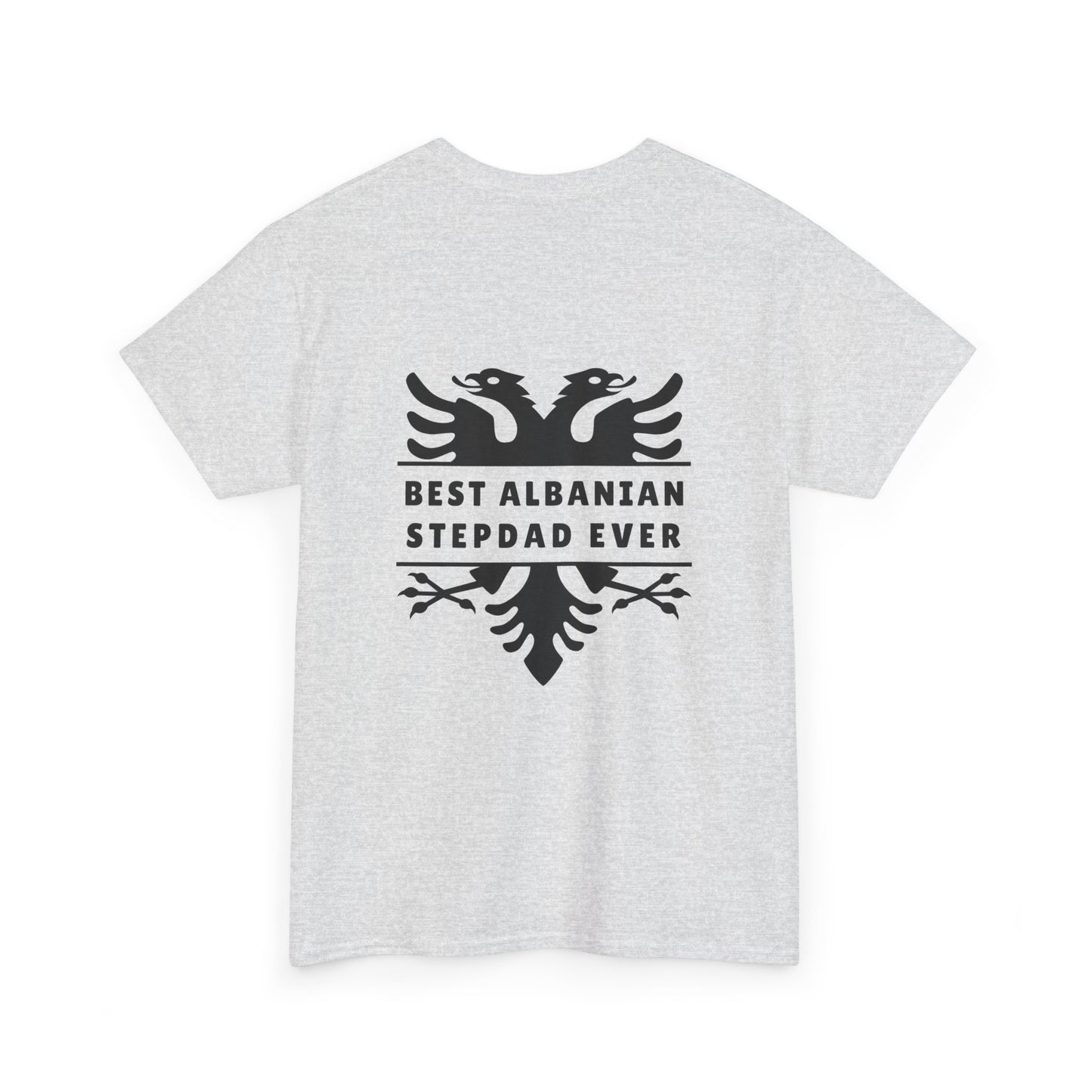 Best Albanian Stepdad Ever – Dual-Sided T-Shirt | Albanian Eagle Pride Tee | Gift for Stepfathers | Multiple Colors Available