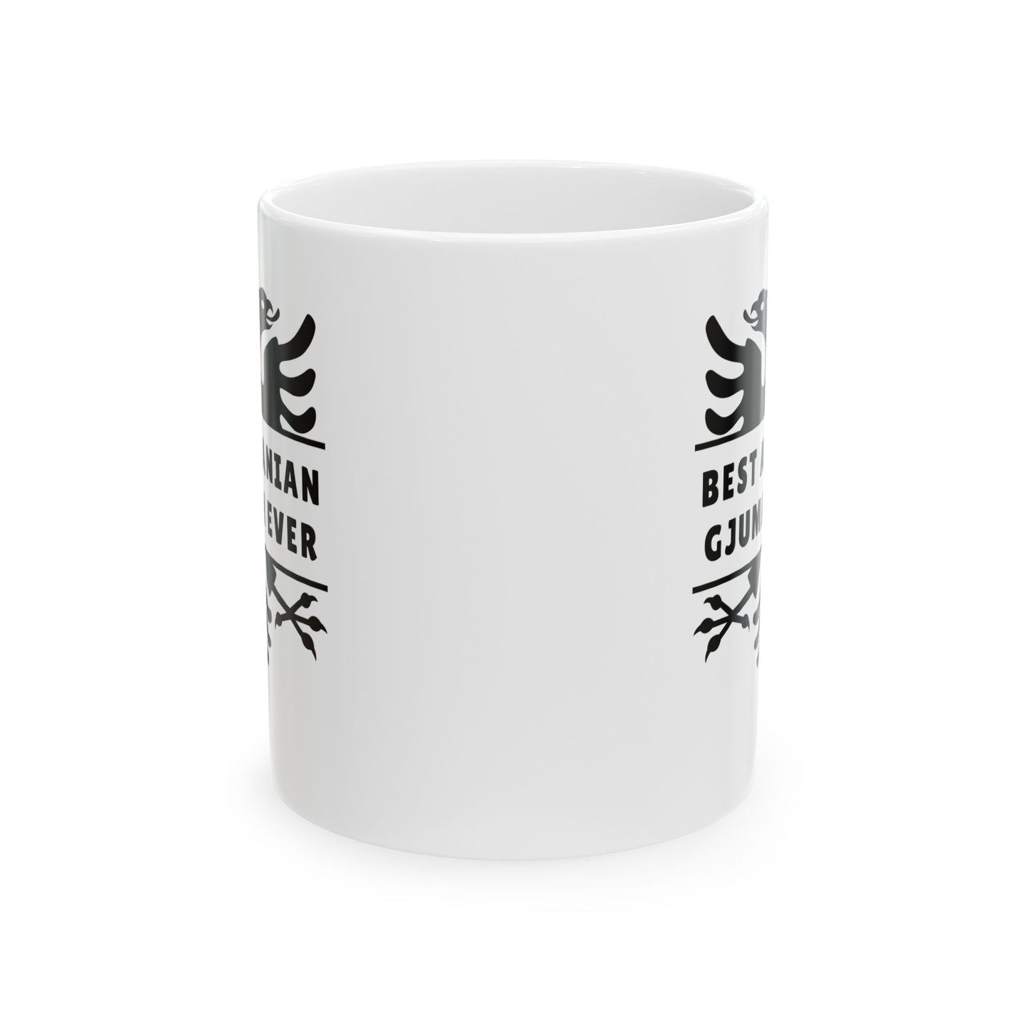 Best Albanian Gjumash Ever – 11 oz Ceramic Mug Funny Sleepyhead Gift | Black Eagle Design | Morning Fuel for the Proud Napper