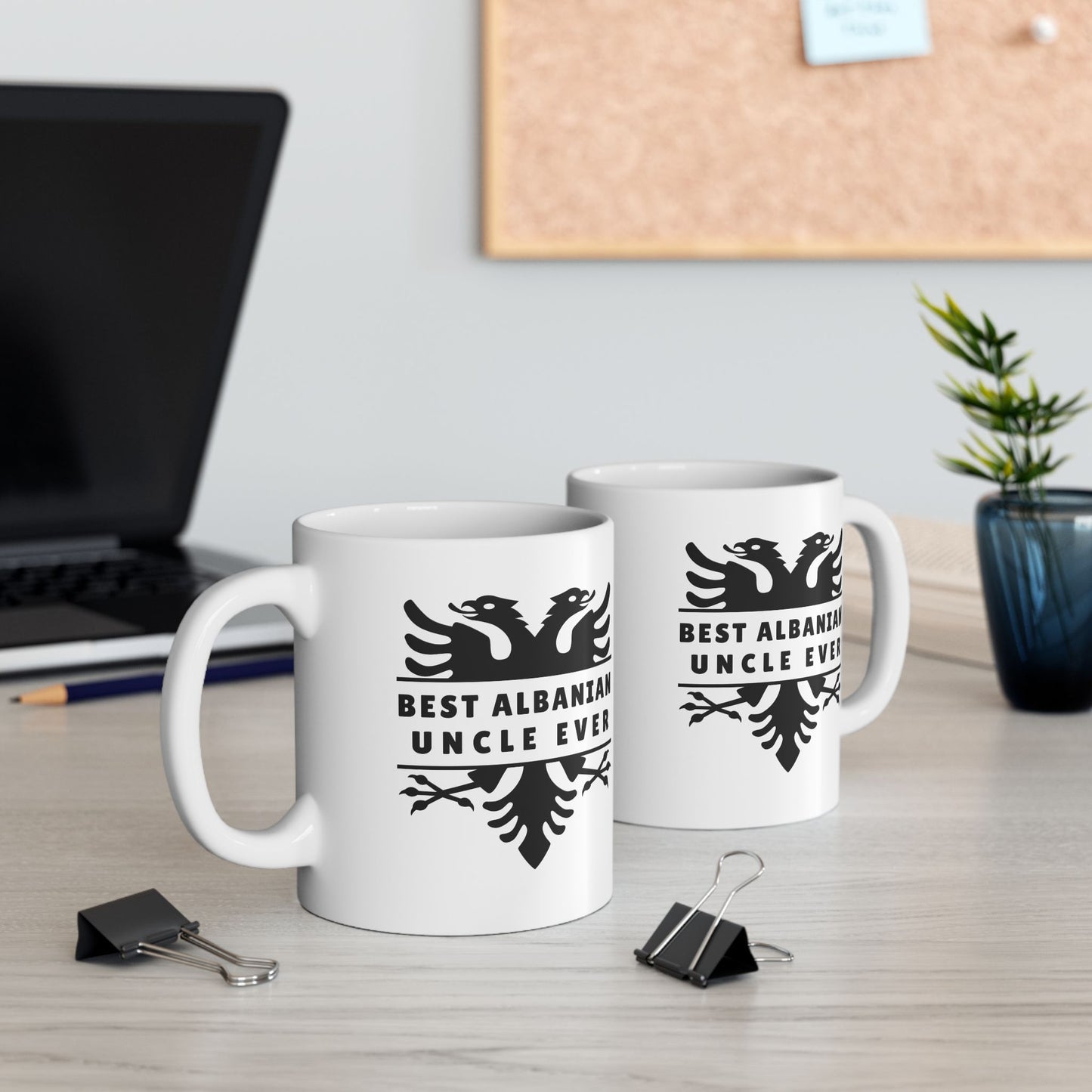 Best Albanian Uncle Ever – 11 oz White Ceramic Mug Uncle Energy | Albanian Pride | Daily Dose of Appreciation
