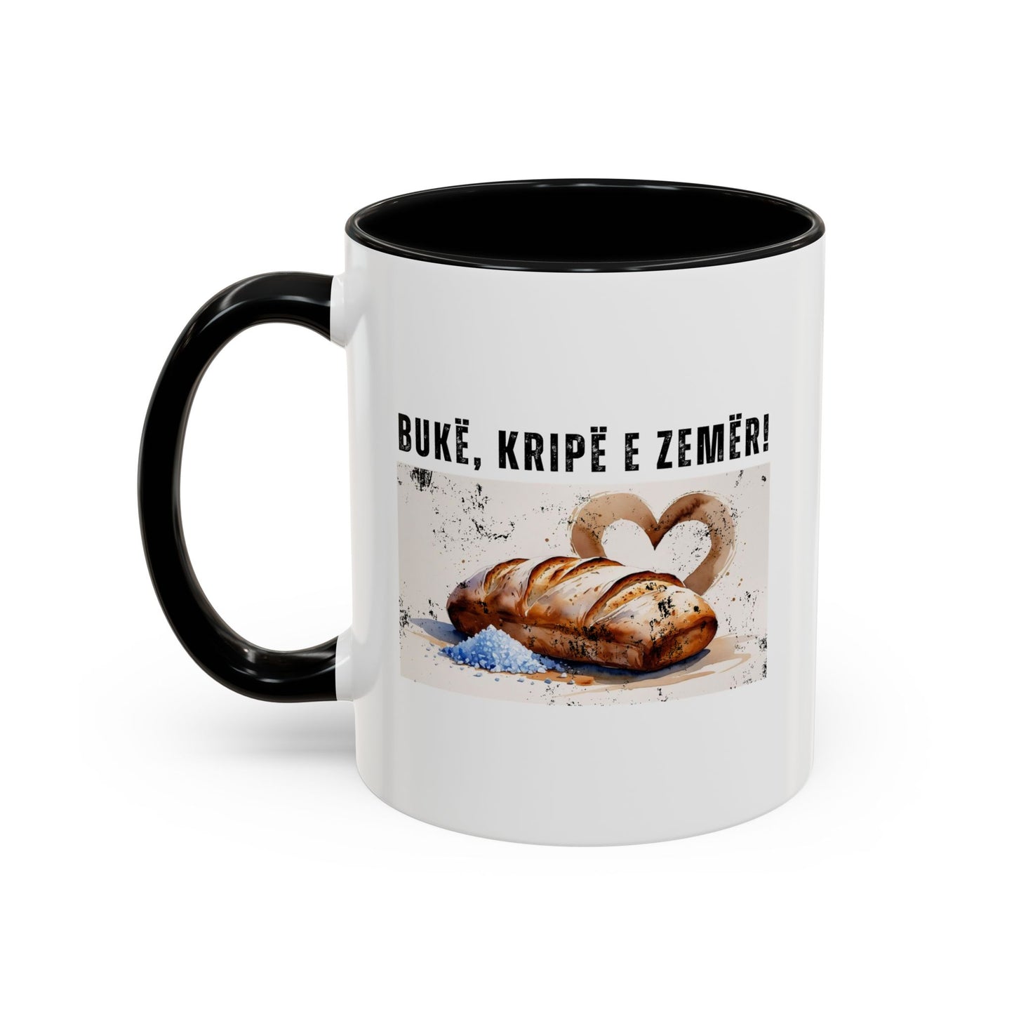 Bukë, Kripë e Zemër! Mug – Albanian Hospitality in Every Sip Ceramic Mug | 11oz | Cultural Gift for Guests & Loved Ones