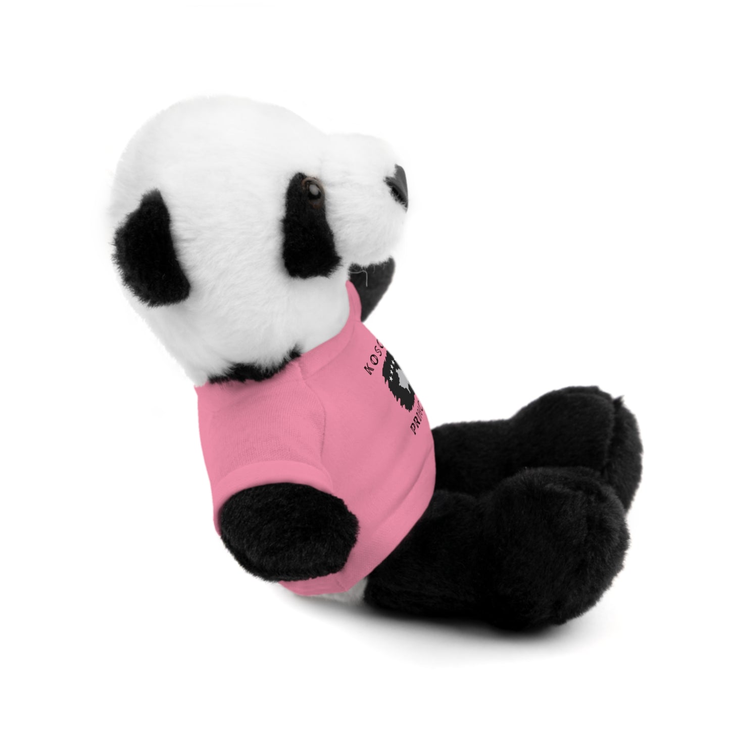 Kosovo Princess | 8" Plush Panda with Personalized Tee – Cute & Cuddly Gift for Kids & Toddlers