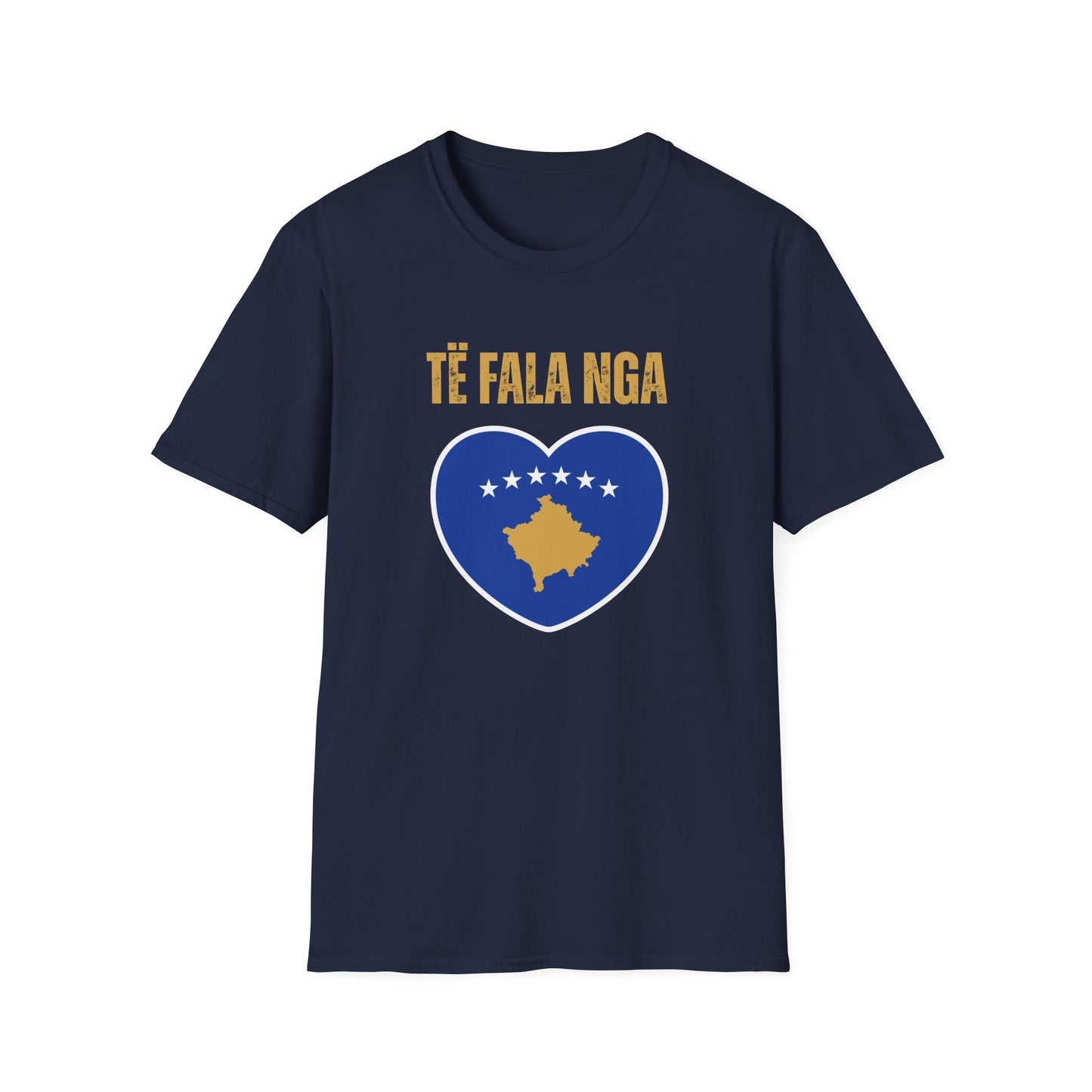 Të Fala Nga Kosova – Greetings from Kosovo | Heart & Stars Unisex T-Shirt