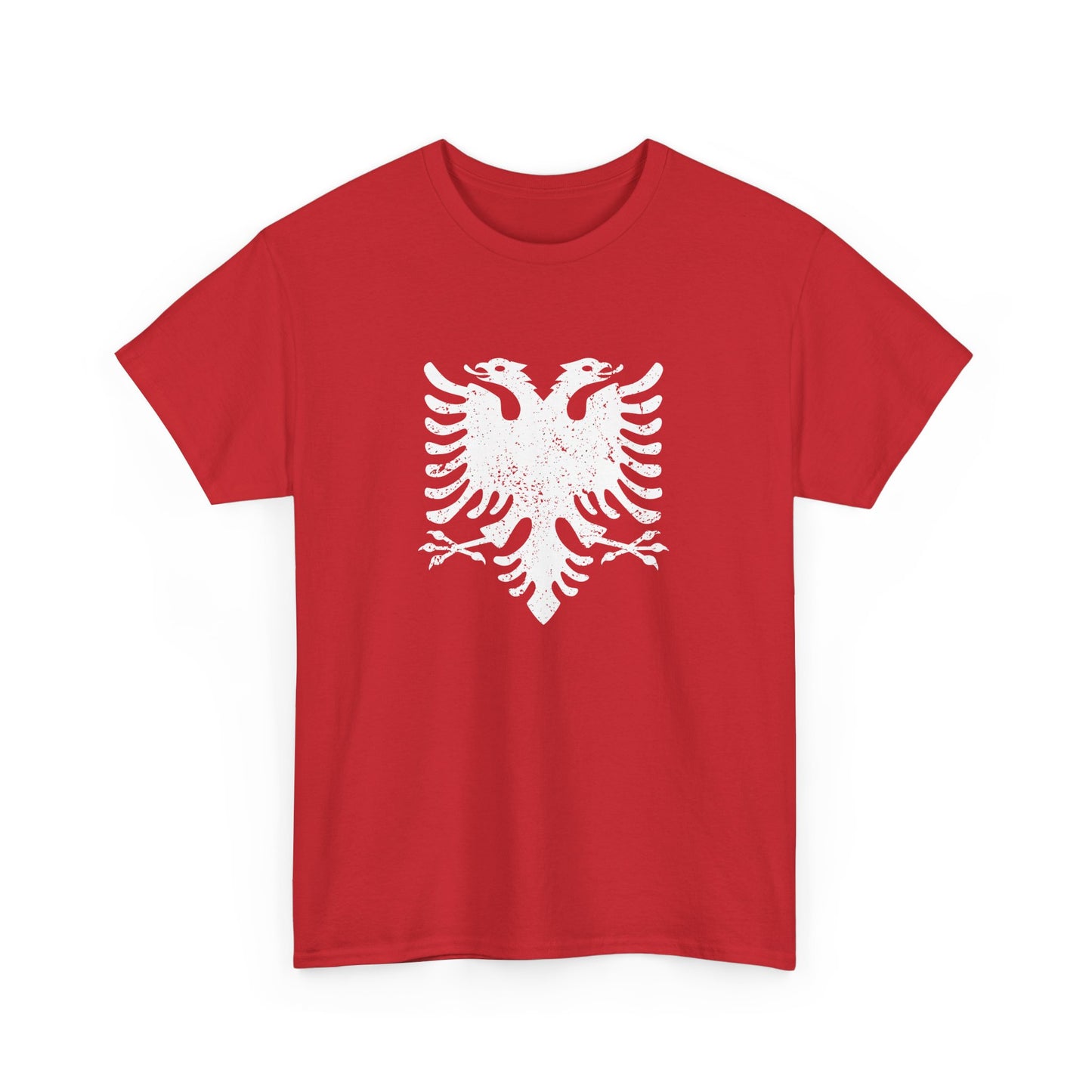 Stylish Unisex Distressed Albanian Eagle Tee – Heavy Cotton T-Shirt | Bold Heritage Wear for Everyday Style, Gifts & Festivals