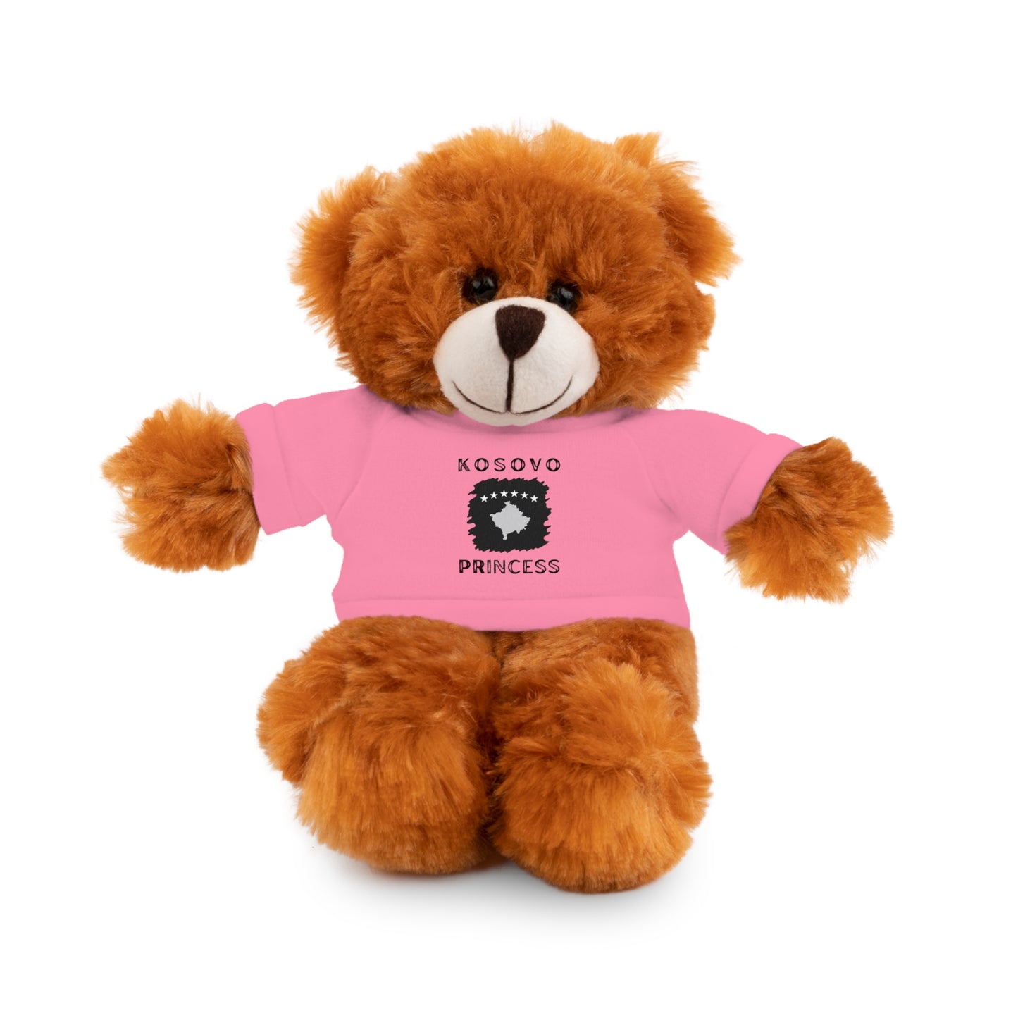 Kosovo Princess | 8" Teddy Bear with Personalized Tee – Cute Plush Gift for Kids & Toddlers