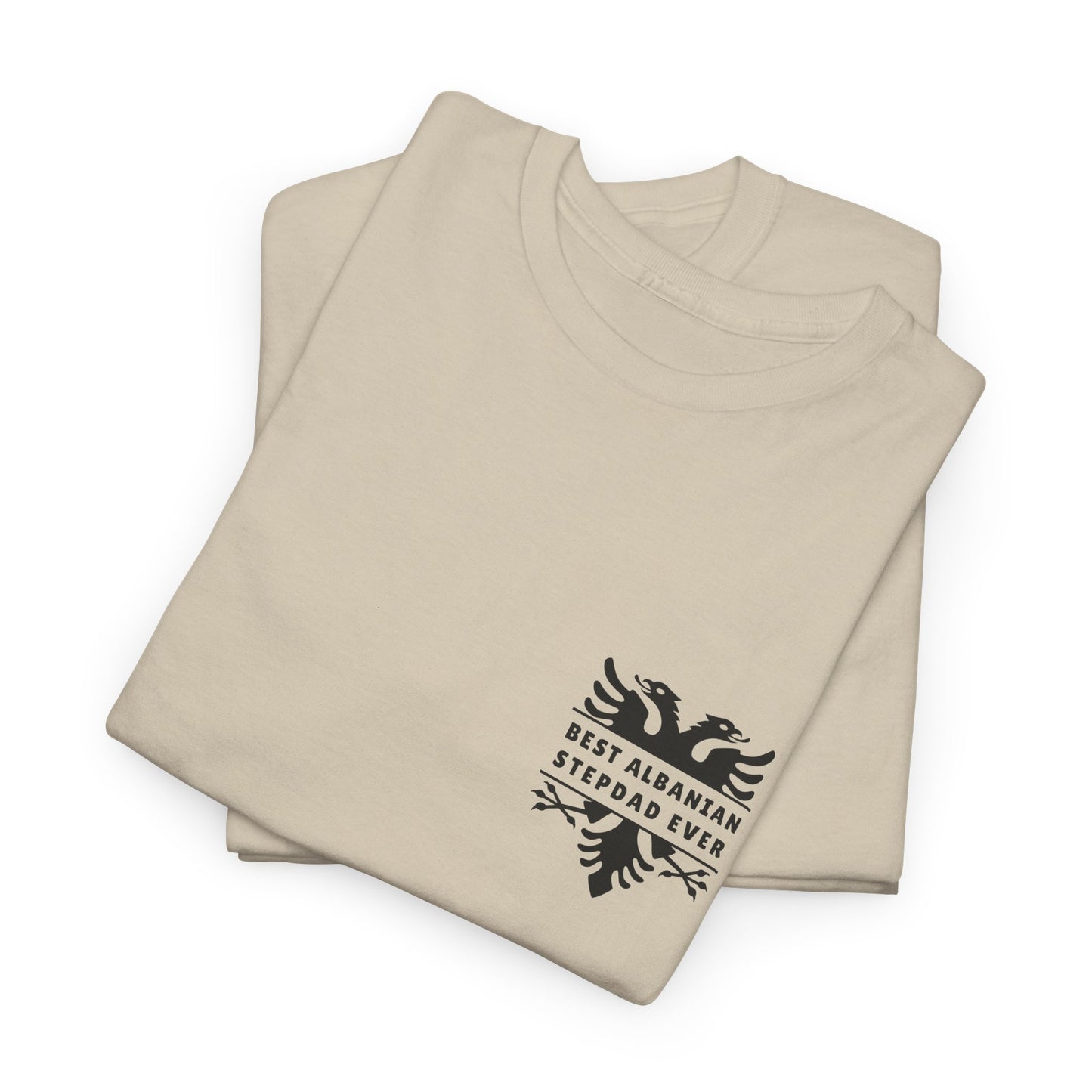 Best Albanian Stepdad Ever – Dual-Sided T-Shirt | Albanian Eagle Pride Tee | Gift for Stepfathers | Multiple Colors Available