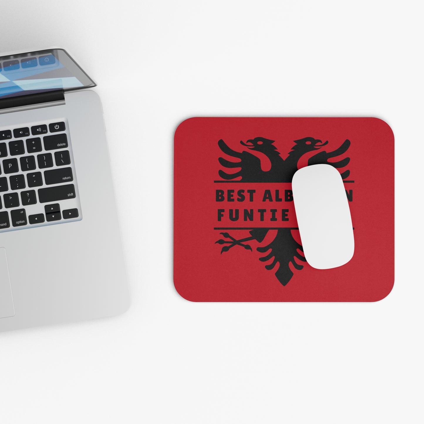 Best Albanian Funtie Ever – Mouse Pad Bold Desk Mat with Double-Headed Eagle | Gift for the Cool Aunt