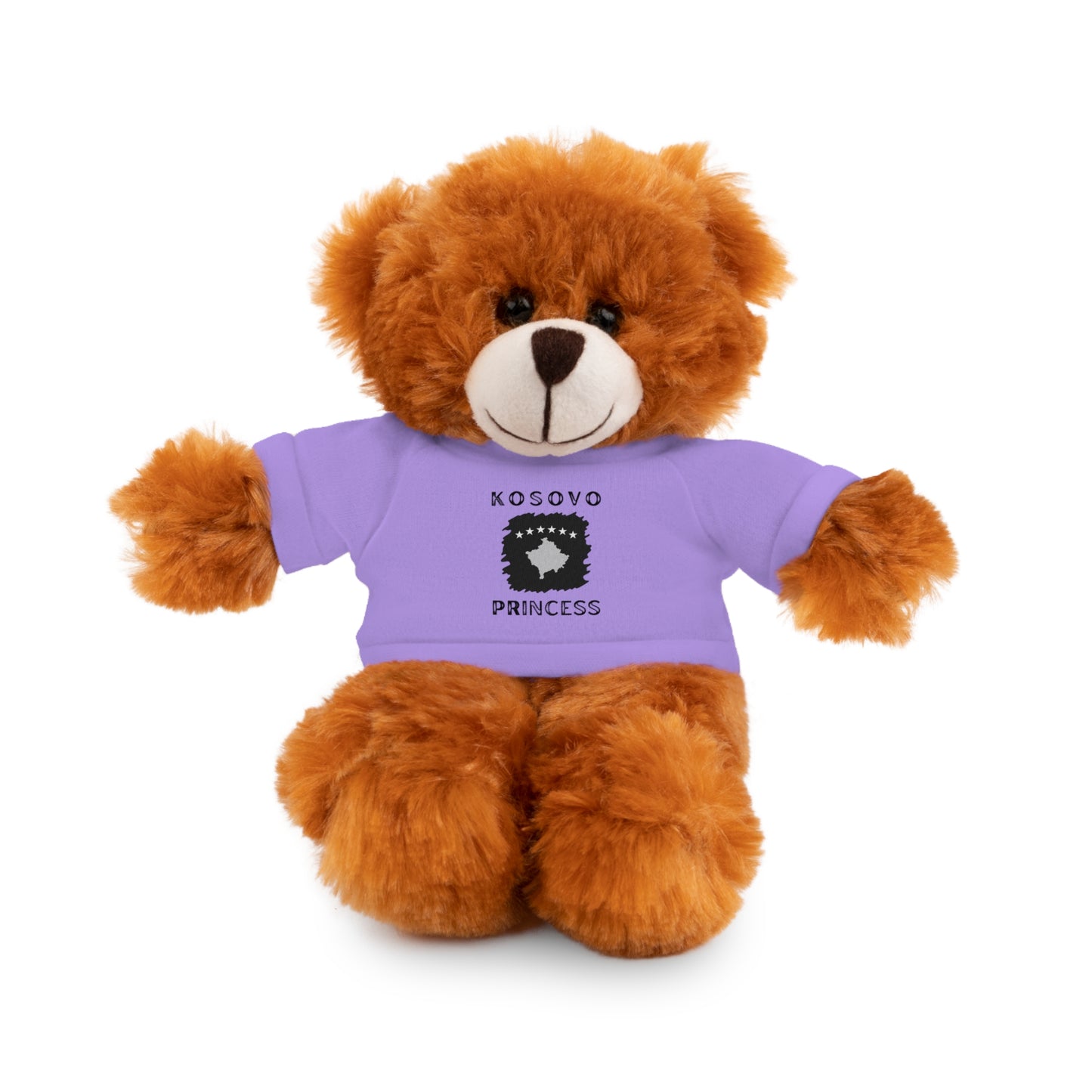 Kosovo Princess | 8" Teddy Bear with Personalized Tee – Cute Plush Gift for Kids & Toddlers