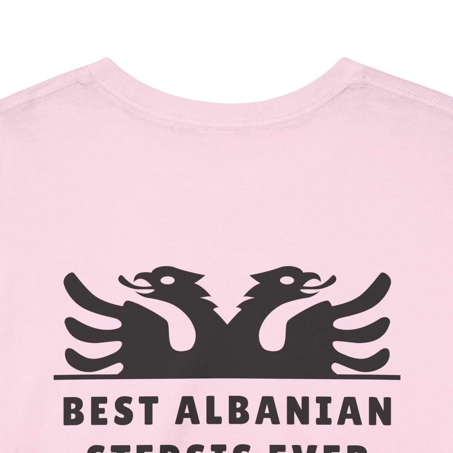 Best Albanian Stepsis Ever – Heavy Cotton T-Shirt Step-Sister Love | Family Pride | Bold Albanian Heritage