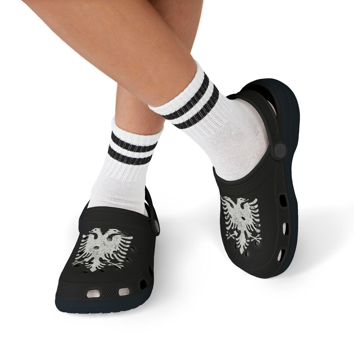 Albanian Eagle Kids’ EVA Foam Clogs – Lightweight Summer Shoes | Double-Headed Eagle Design for Proud Little Shqiptars