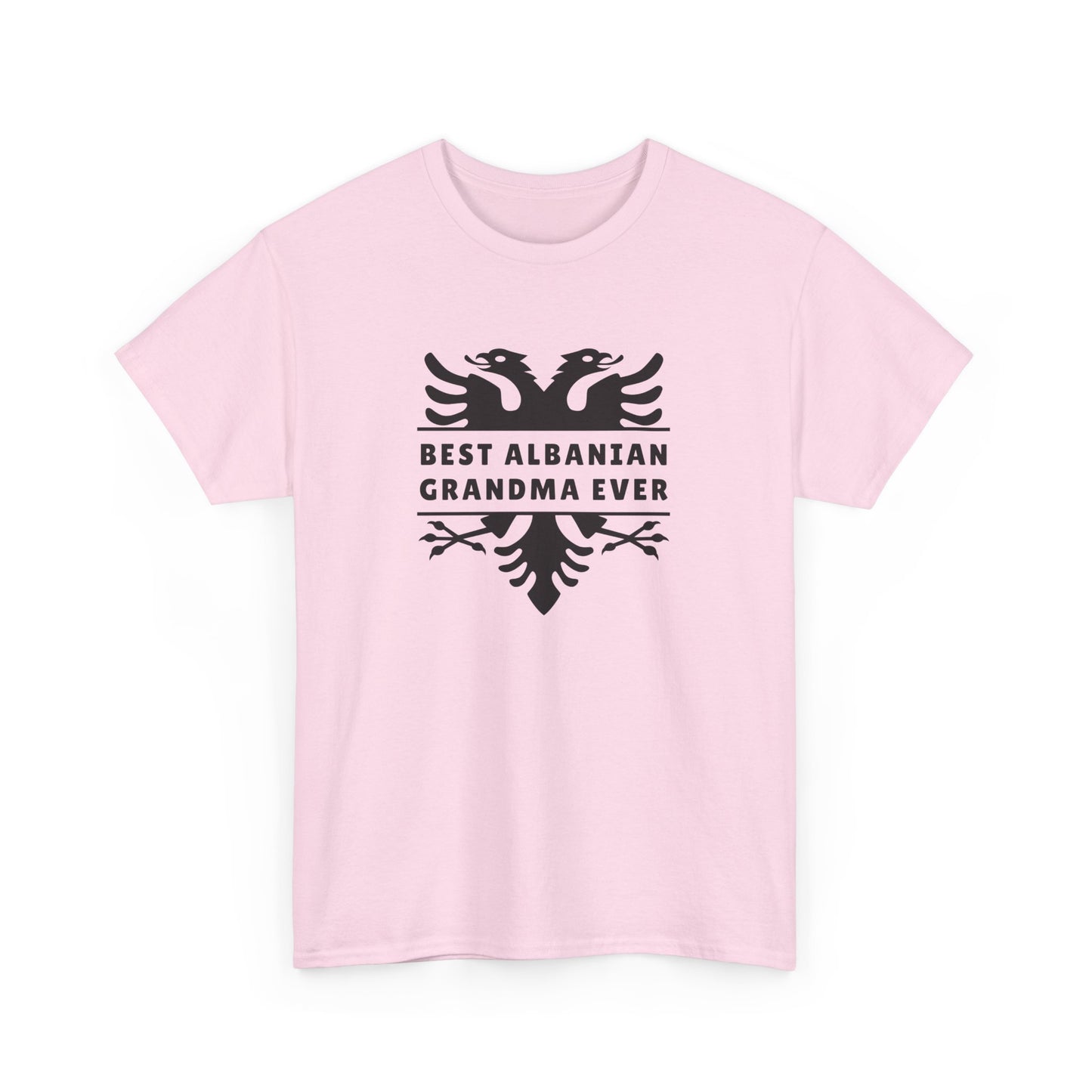 Best Albanian Grandma Ever – Unisex Heavy Cotton T-Shirt Heritage with Heart | Gift for Grandma | Proud Albanian Family Wear
