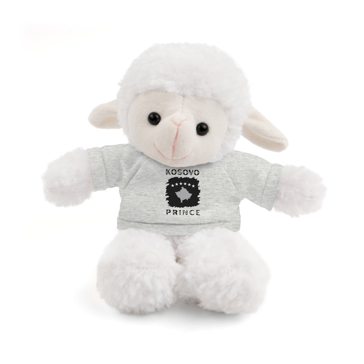 Kosovo Prince | 8" Plush Sheep with Personalized Tee – Soft & Gentle Gift for Boys & Toddlers