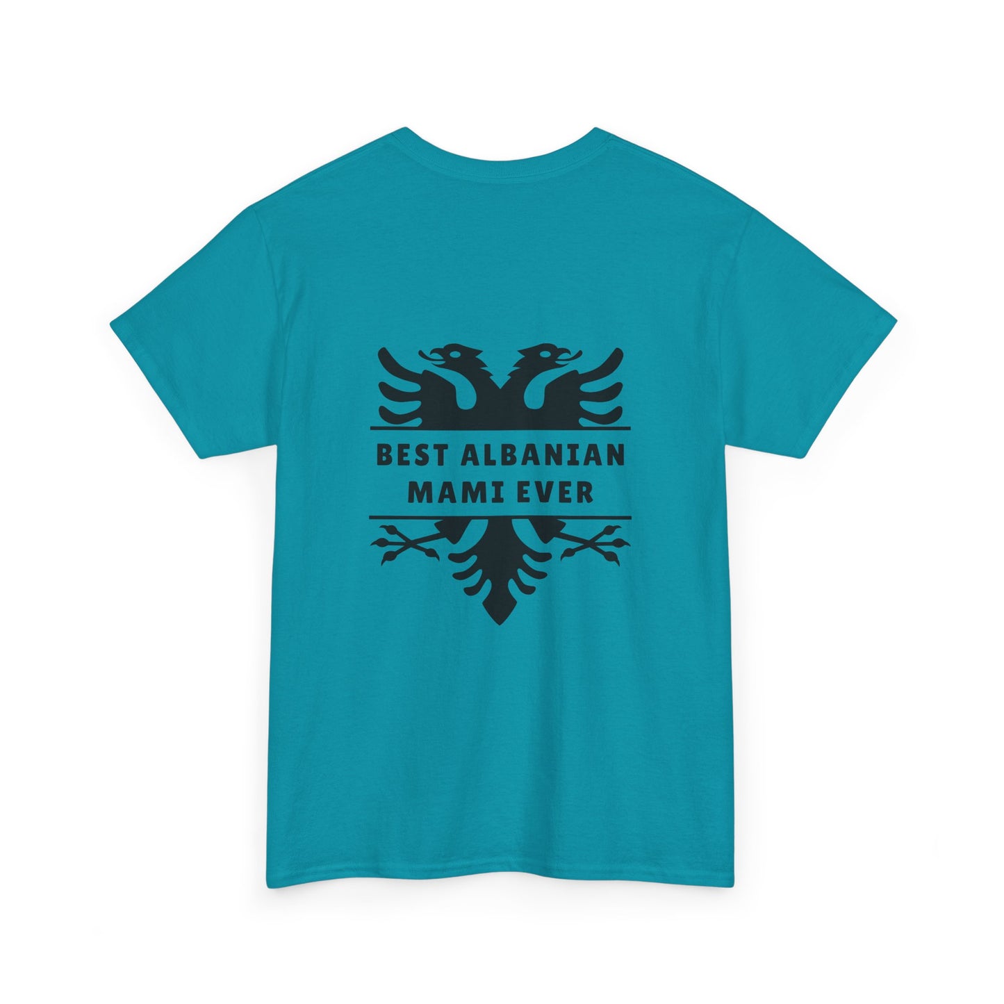 Best Albanian Mami Ever – Stylish Back Design Tee Unisex Heavy Cotton T-Shirt | Albanian Pride Apparel | Mother’s Day Gift, Birthday, or Everyday Wear