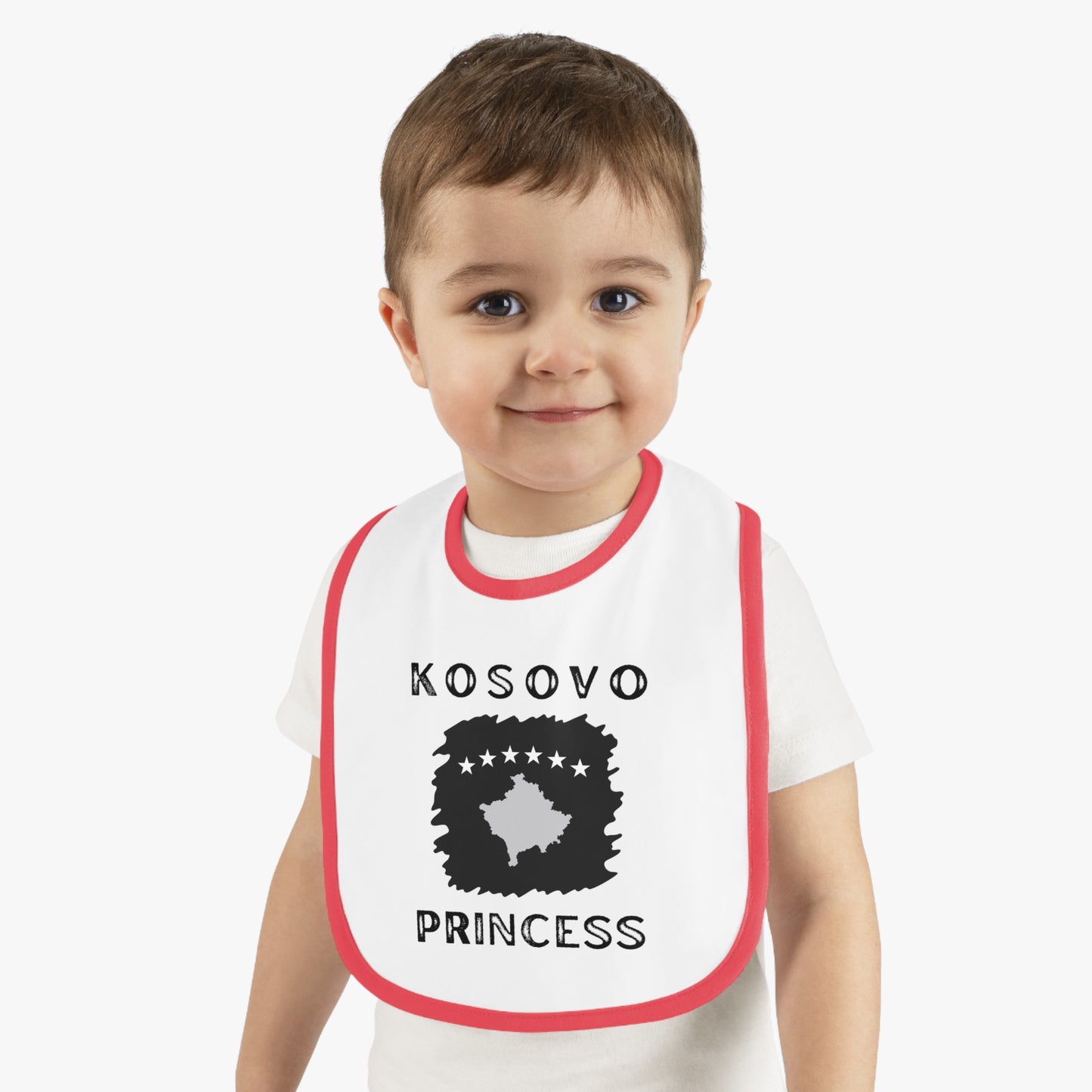 Kosovo Princess Baby Bib | Cute Jersey Bib for Baby Girls – Stylish & Unique Baby Shower Gift