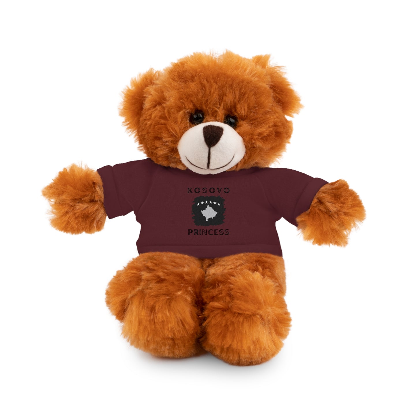 Kosovo Princess | 8" Teddy Bear with Personalized Tee – Cute Plush Gift for Kids & Toddlers