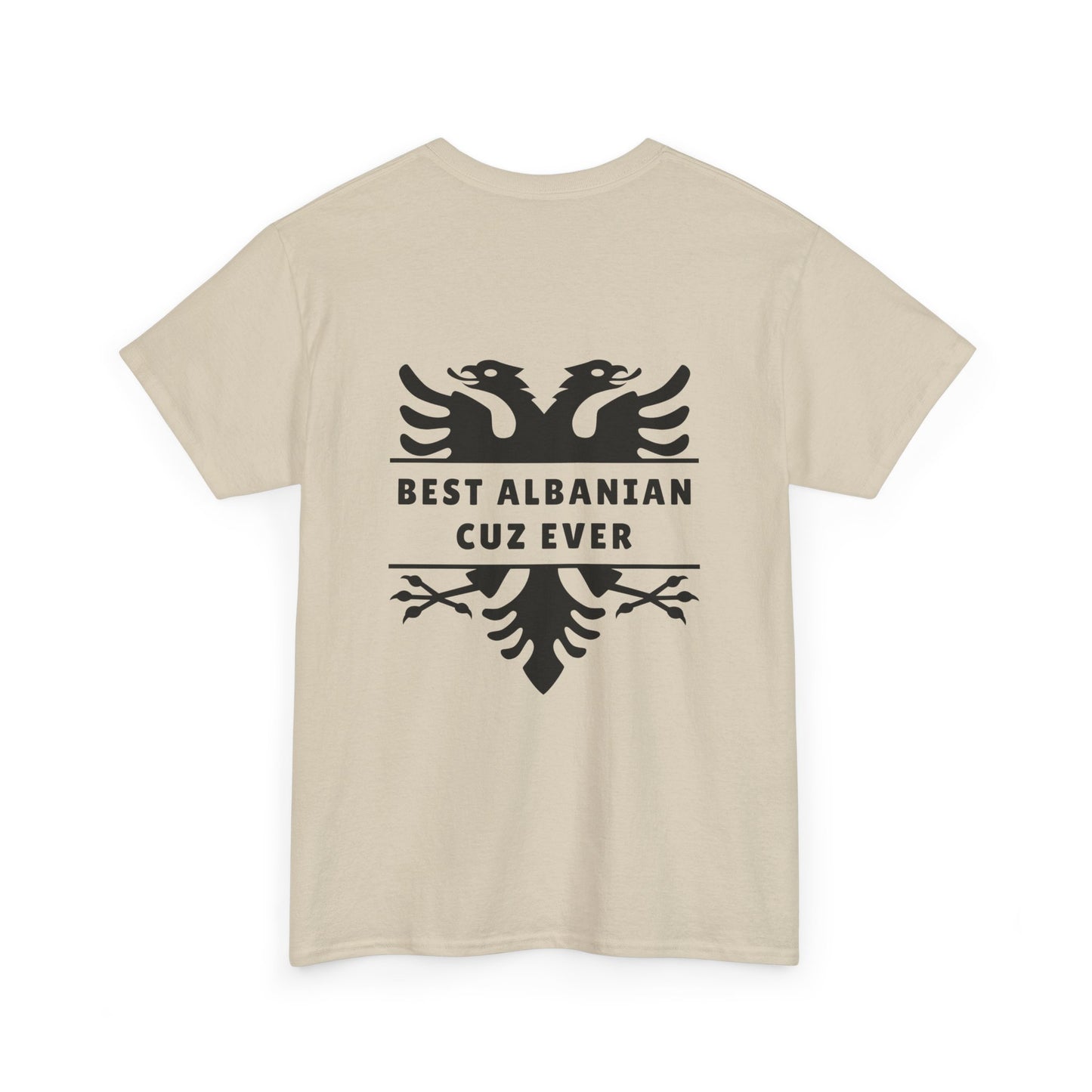 Best Albanian Cuz – Unisex Heavy Cotton T-Shirt Casual Heritage Tee | Cool Family Vibes | Proud Albanian Identity