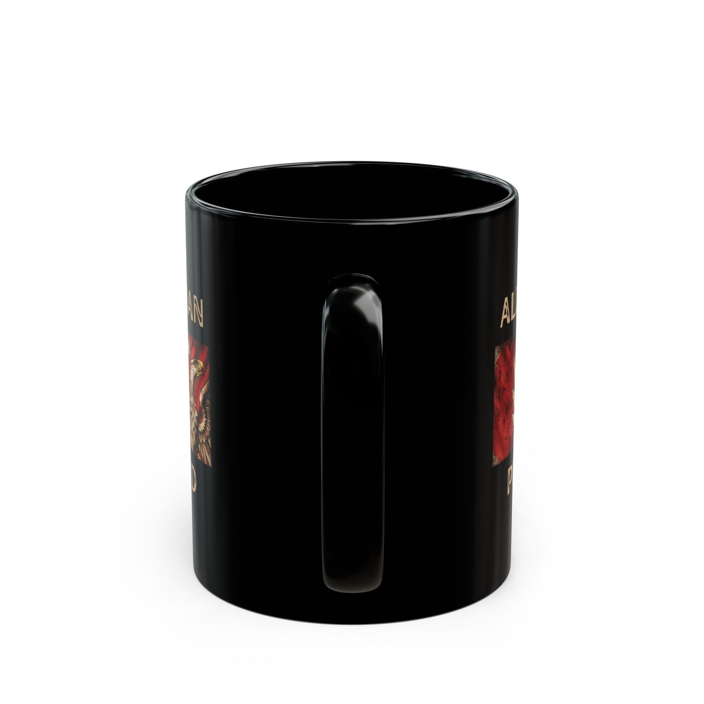 Albanian Proud Mug – Black 11oz Ceramic Coffee Cup | Celebrate Heritage & Culture with the Iconic Eagle Design
